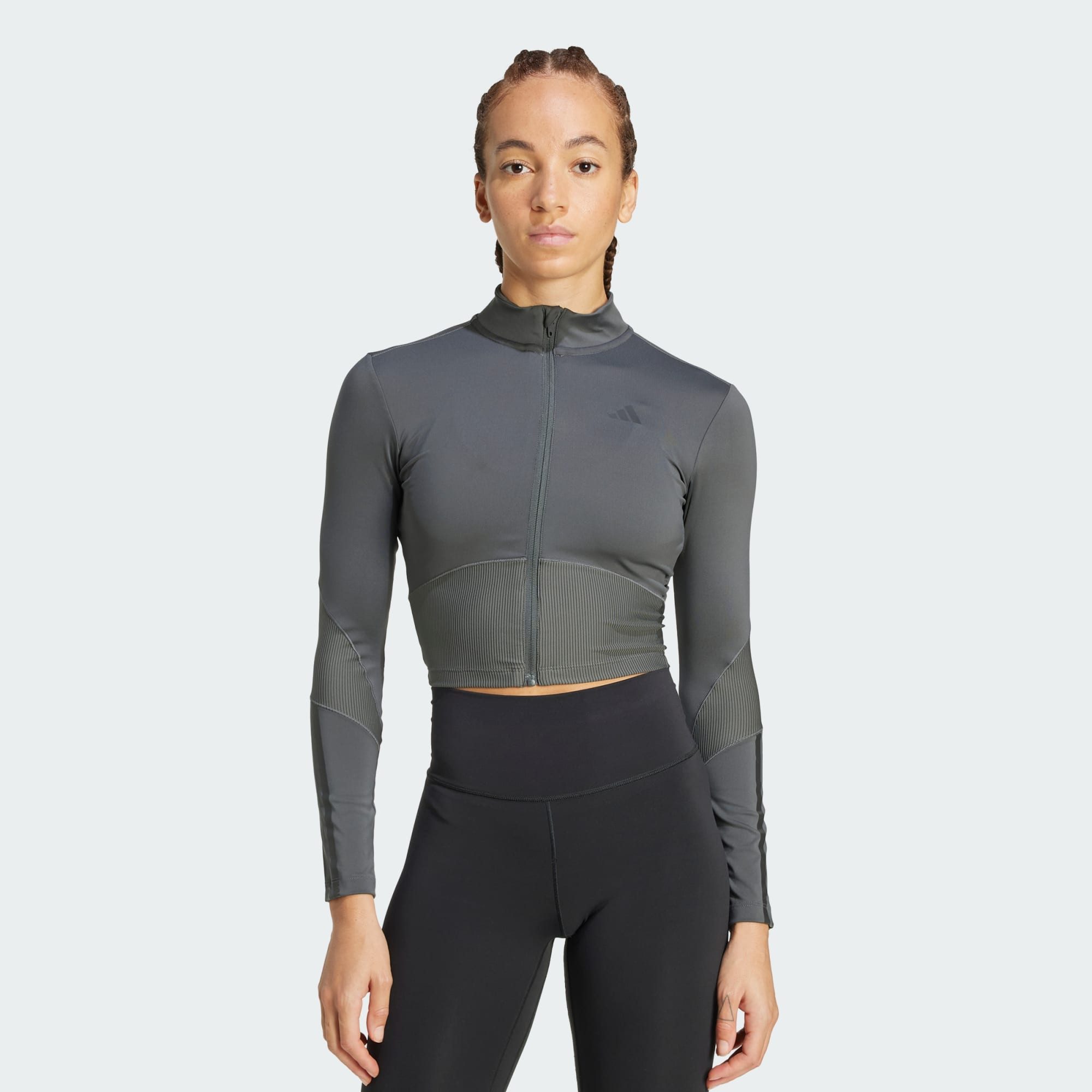 adidas Performance Trainingstop HYPERGLAM RIB ZIP THRU COVER UP
