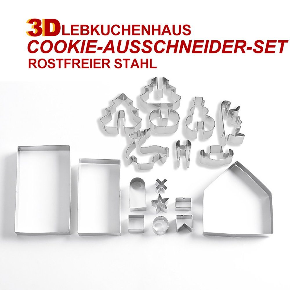Vaxiuja Ausstechform Plätzchen Ausstecher Kekse Weihnachten Keksausstecher, Ausstechformen (18-St)