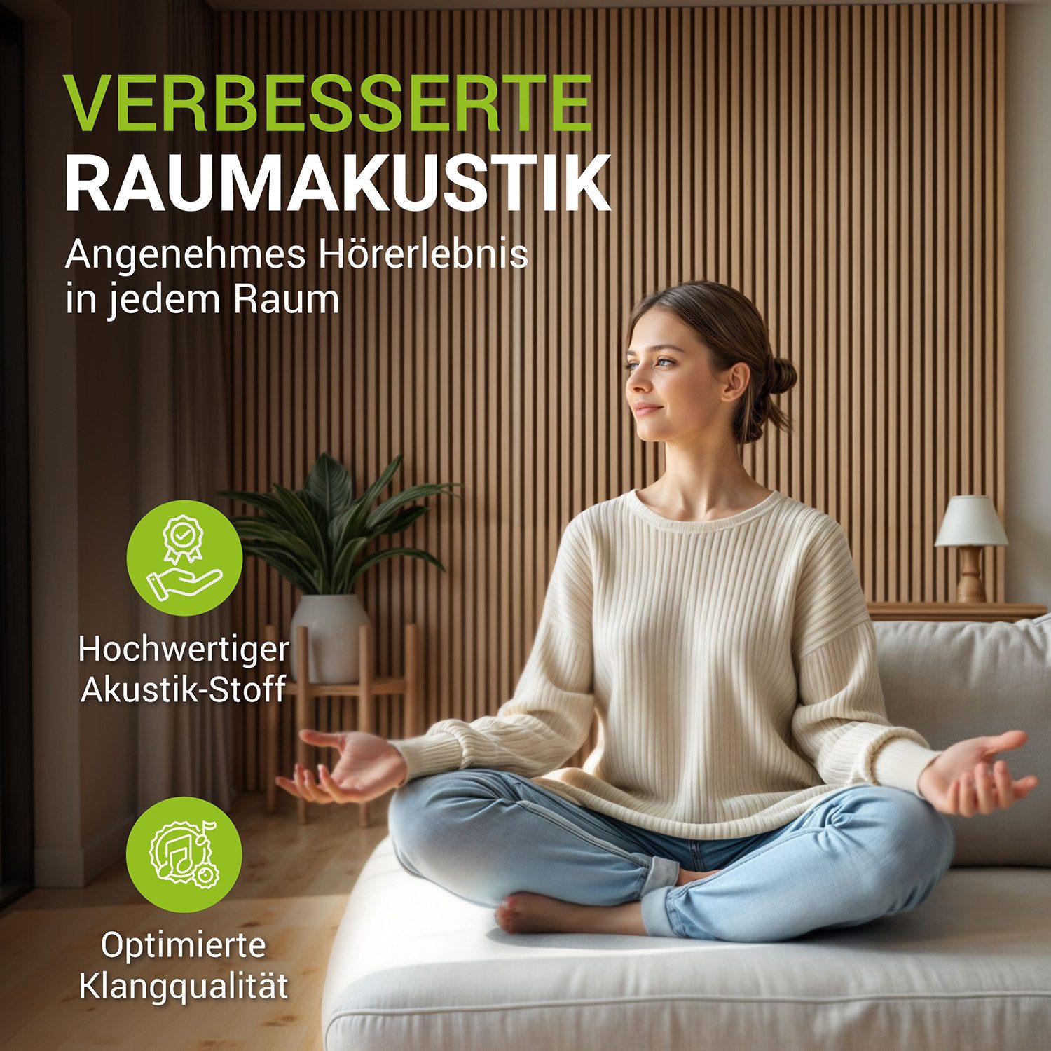 Juskys Wandpaneel, BxL: 60x120 cm, Schallabsorbierend, günstig online kaufen