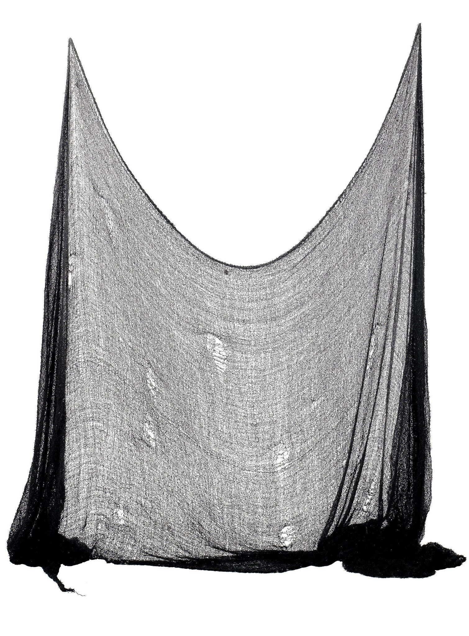 Smiffys Dekoobjekt Tuch schwarz zerschlissen - Horror Halloween deko, Horror Halloween deko