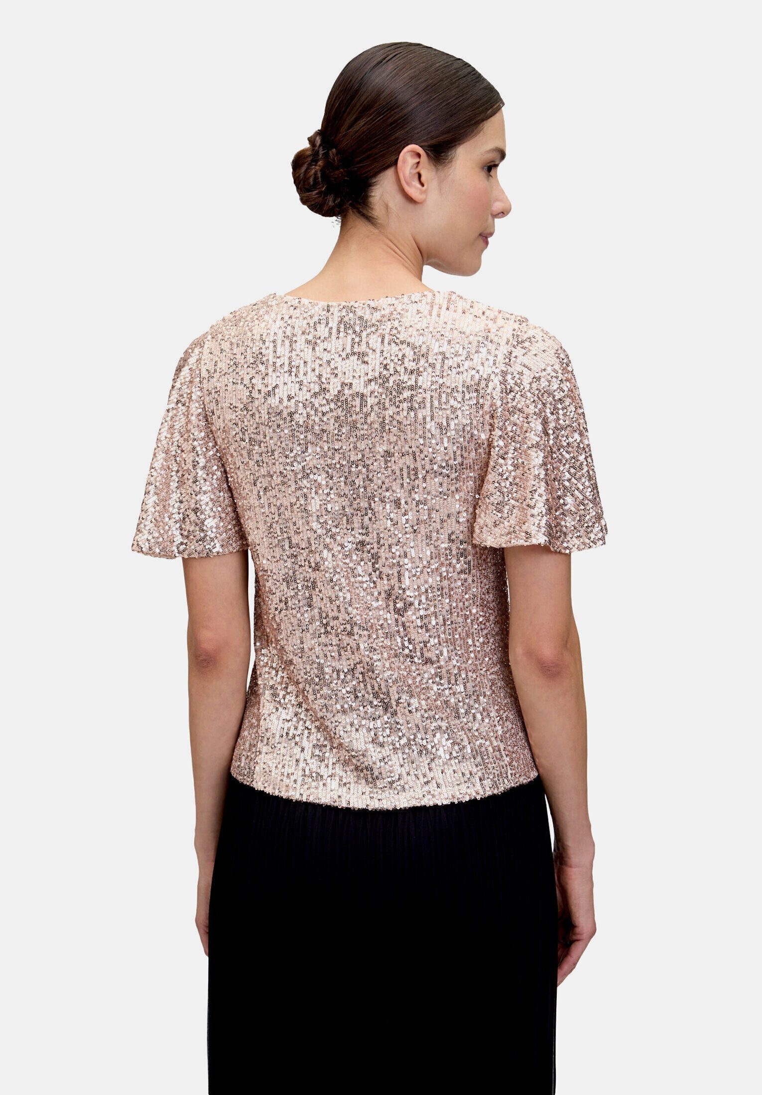 Vera Mont Kurzarmshirt Damen kurzarm (1-tlg) Pailletten