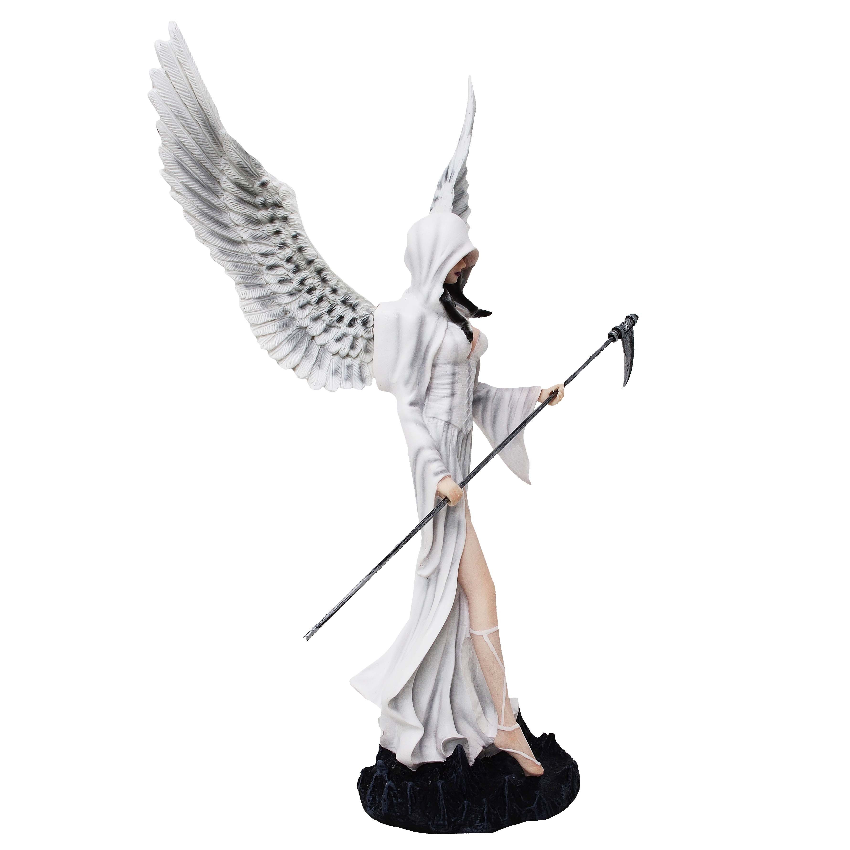 MystiCalls Dekofigur Dark Angel mit Sense - Figur Elfe Dekoration Gothic (1 St)