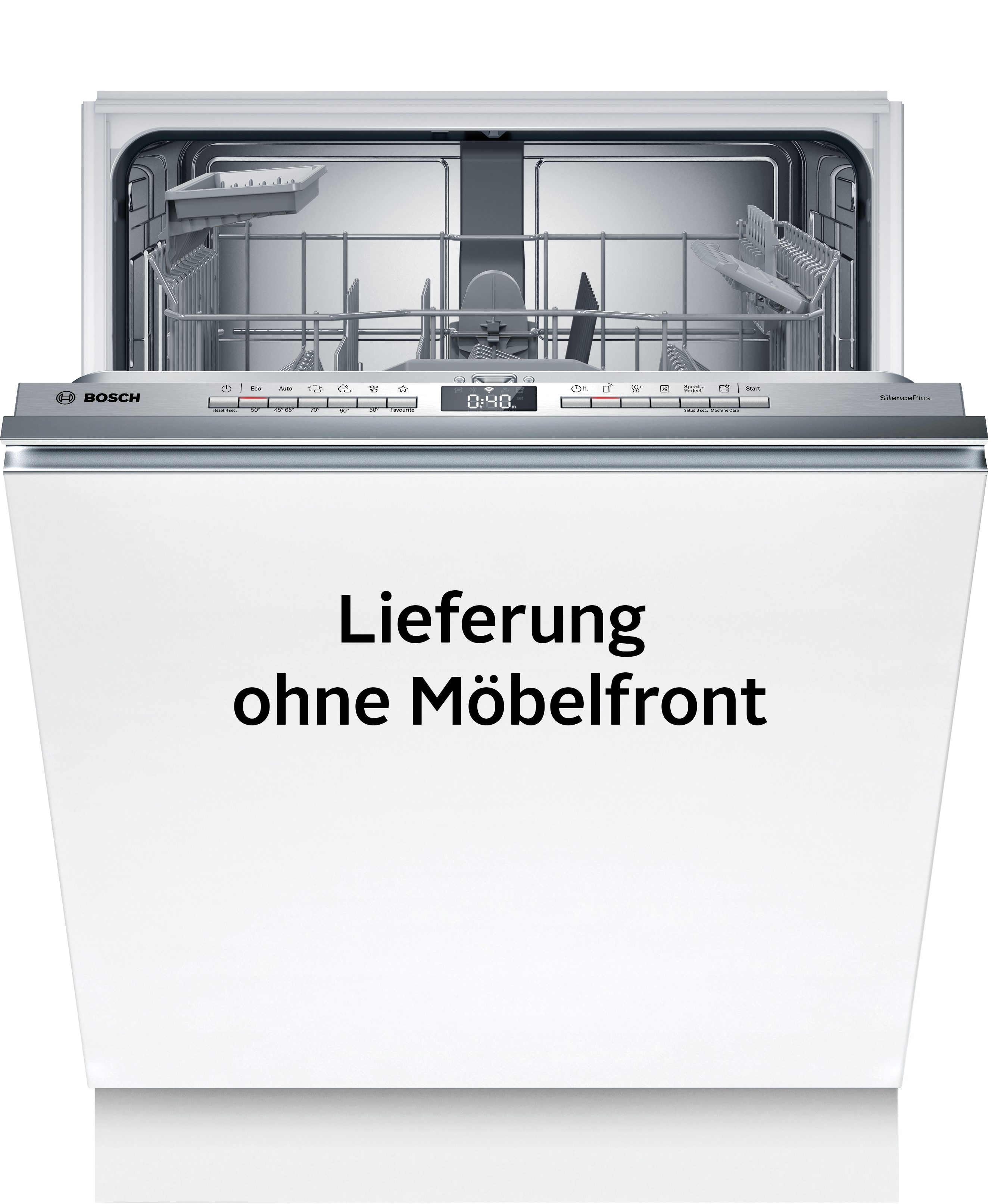 BOSCH vollintegrierbarer Geschirrspüler XXL, Serie 4 SBV4EAX28E, 13 Maßgedecke, Automatische Türöffnung für Effizienz, flexible Körbe & Schubladen