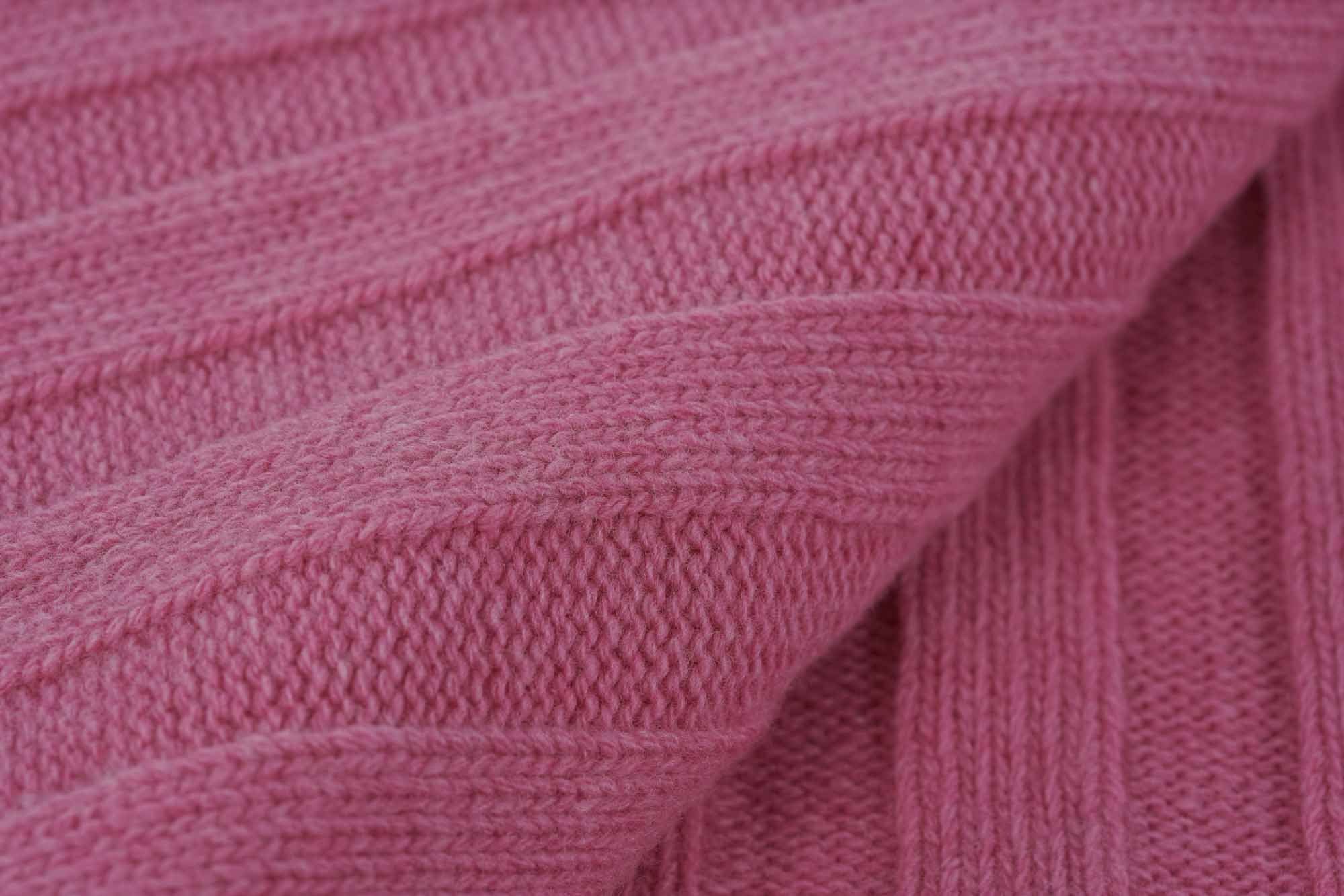 Strickdecke Rosa Ritter Decken aus Schurwolle, Estoril Wohndecke