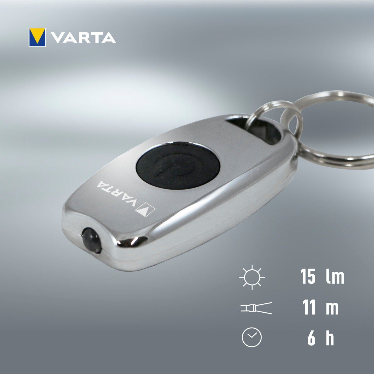 Taschenlampe Chain VARTA Key Light Metal