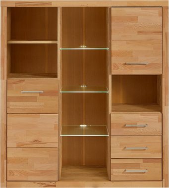 Woltra Highboard Ribe, Breite 130 cm mit 2 Holztüren