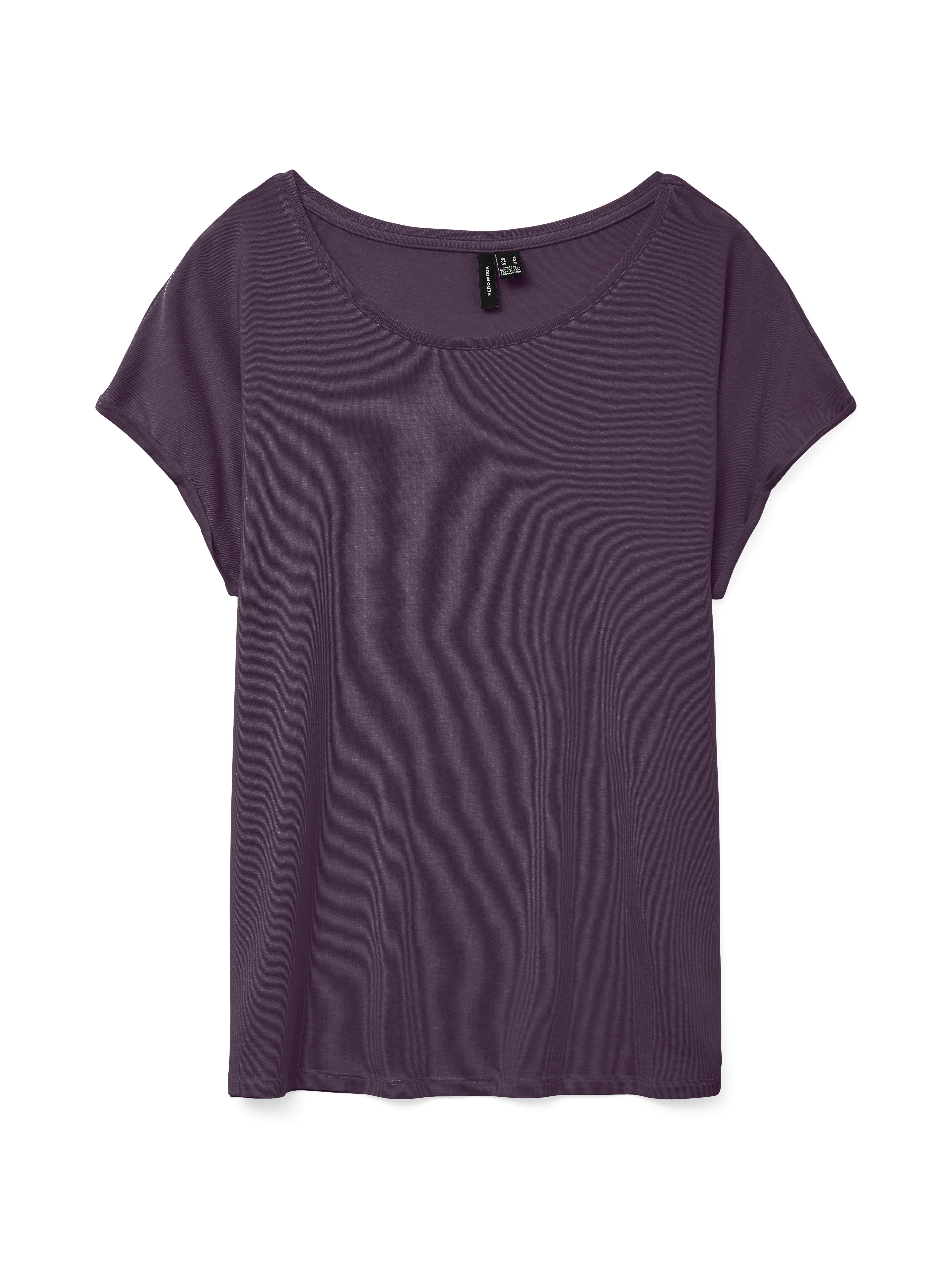 Vero Moda T-Shirt VMAVA PLAIN SS TOP JRS NOOS Materialmix, regular fit