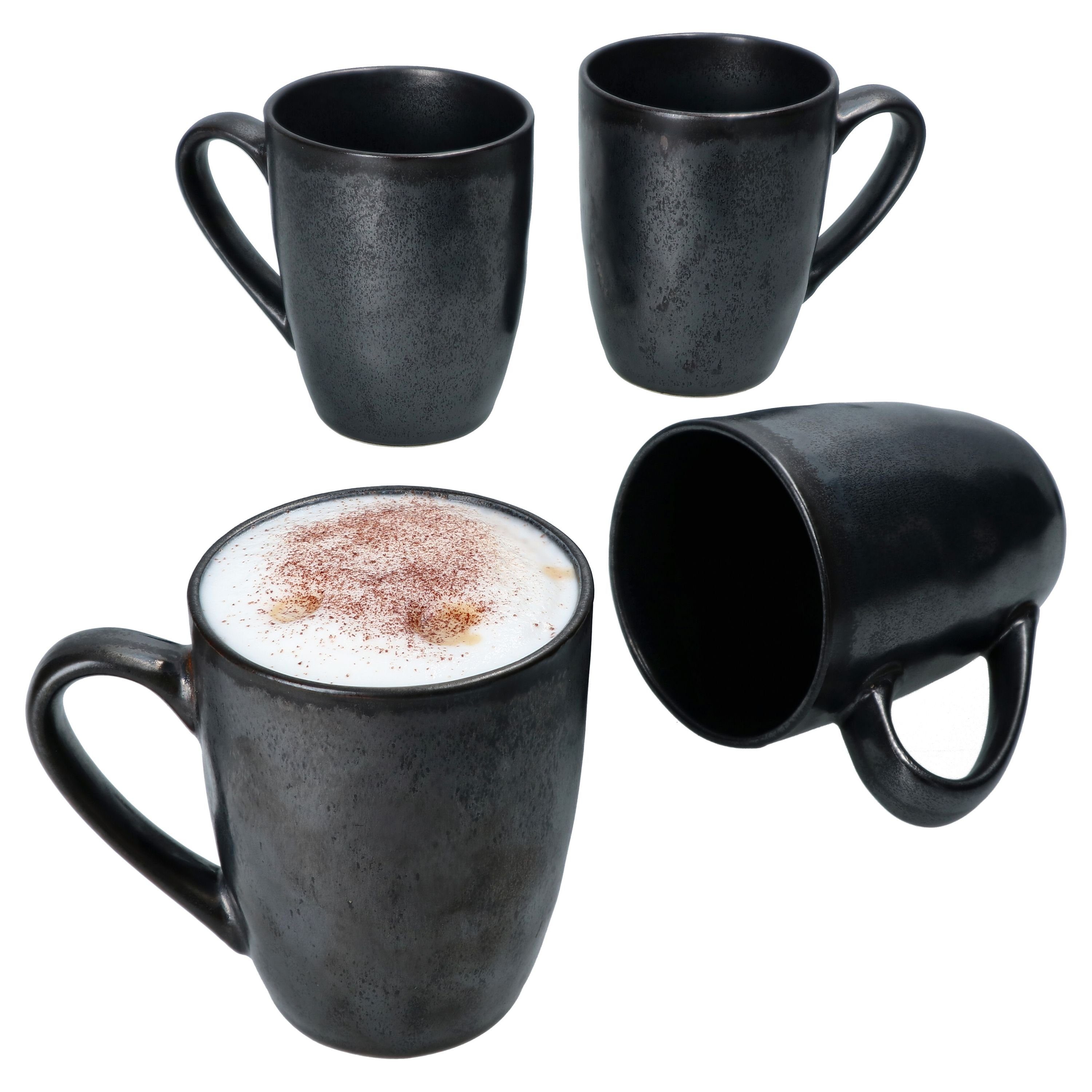 Becher 4er Set Manhattan Kaffeebecher schwarz - 24322619
