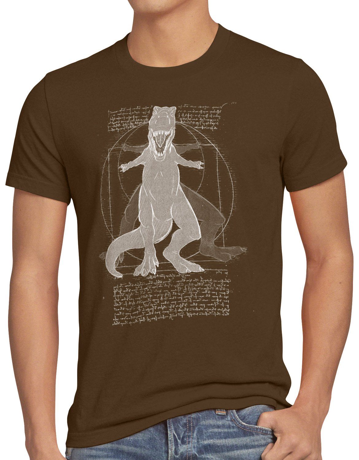 style3 T-Shirt Vitruvianischer T-Rex tyrannosaurus dinosaurier günstig online kaufen