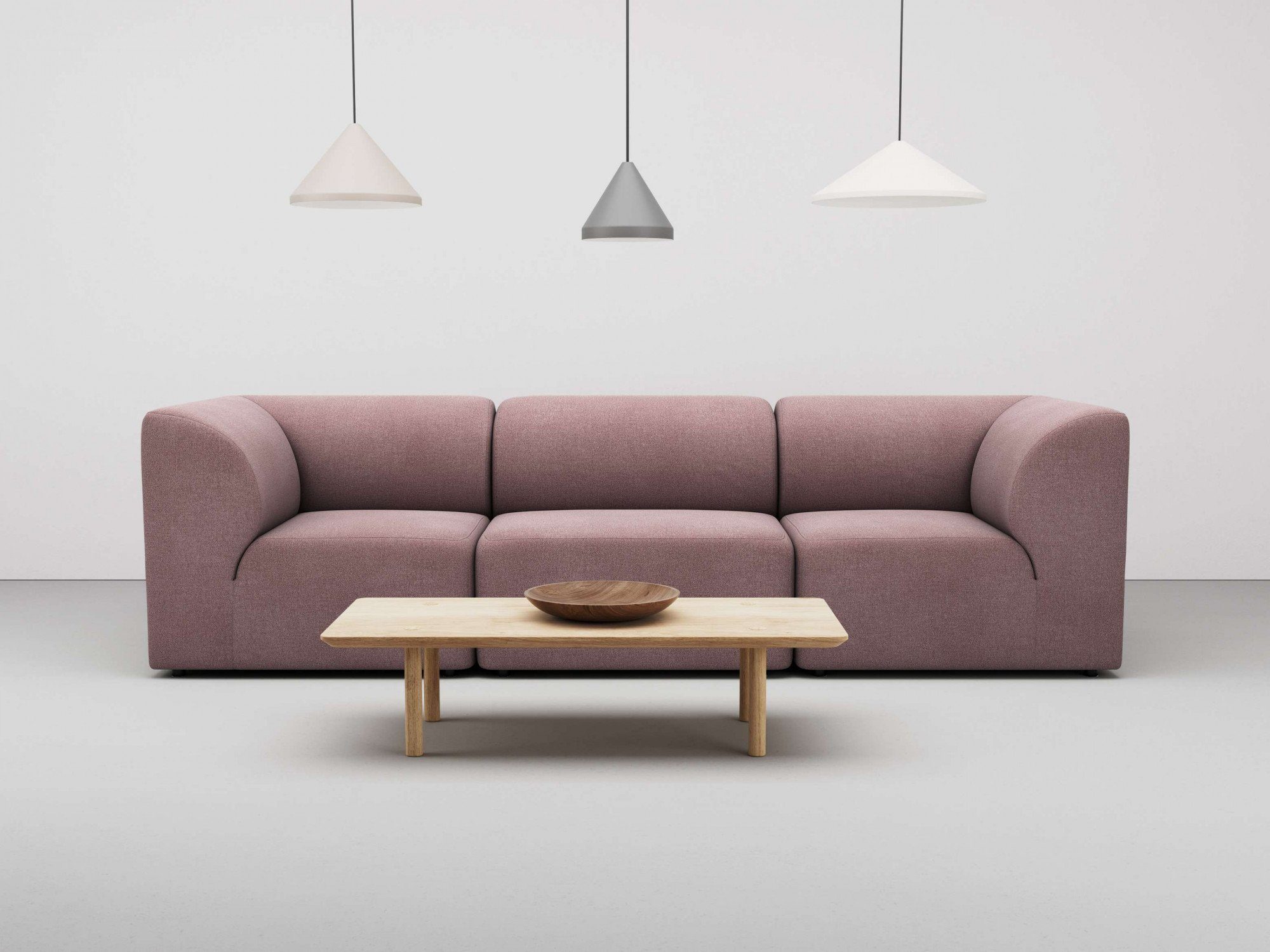 LeGer Home by Lena Gercke 3-Sitzer Floria, modulares Sofa, in trendigen Farben, mit Komfortschaum-Polsterung