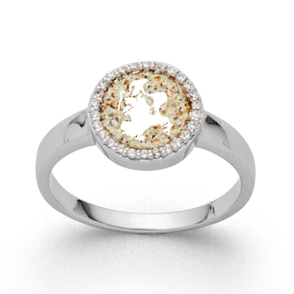 DUR Fingerring DUR Schmuck: Ring "Inselflimmern Rügen“ mit Strandsand R5548