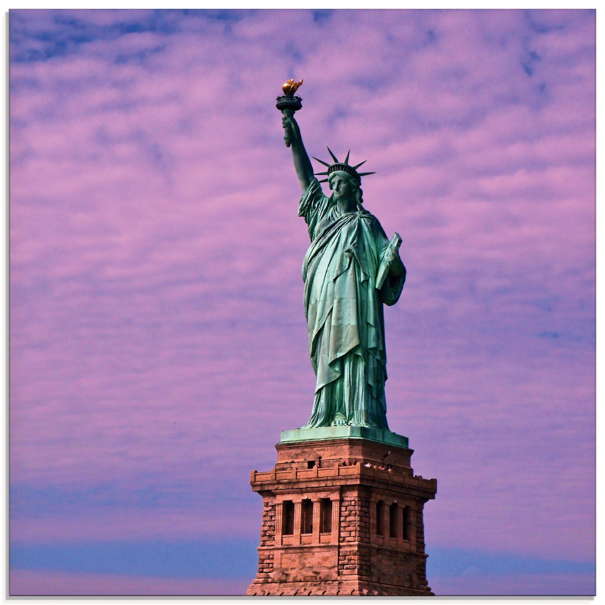 Artland Glasbild Freiheitsstatue, Amerika (1 St), in verschiedenen Größen