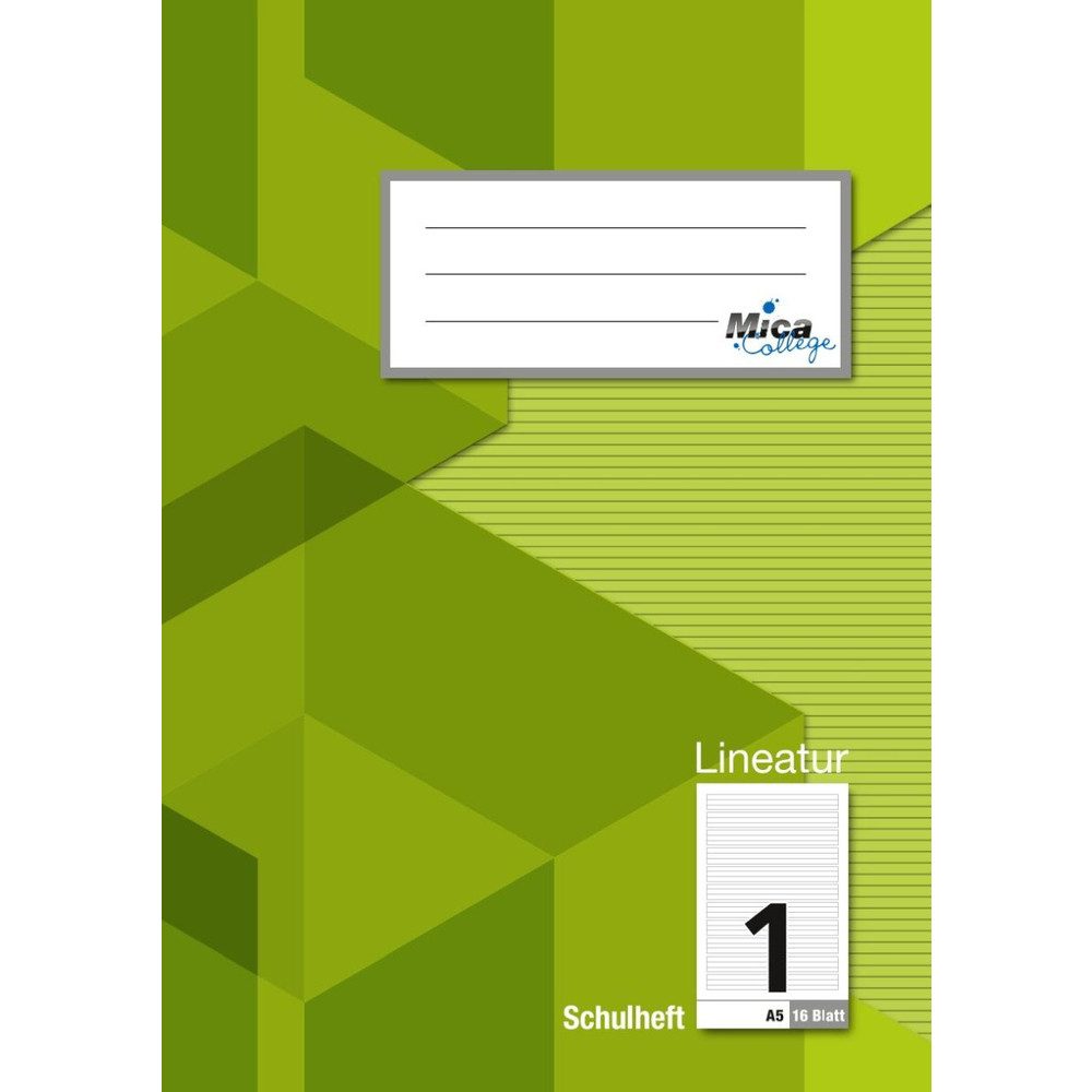 Schulheft Schulheft A5 - Lineatur 1 - liniert - 16 Blatt