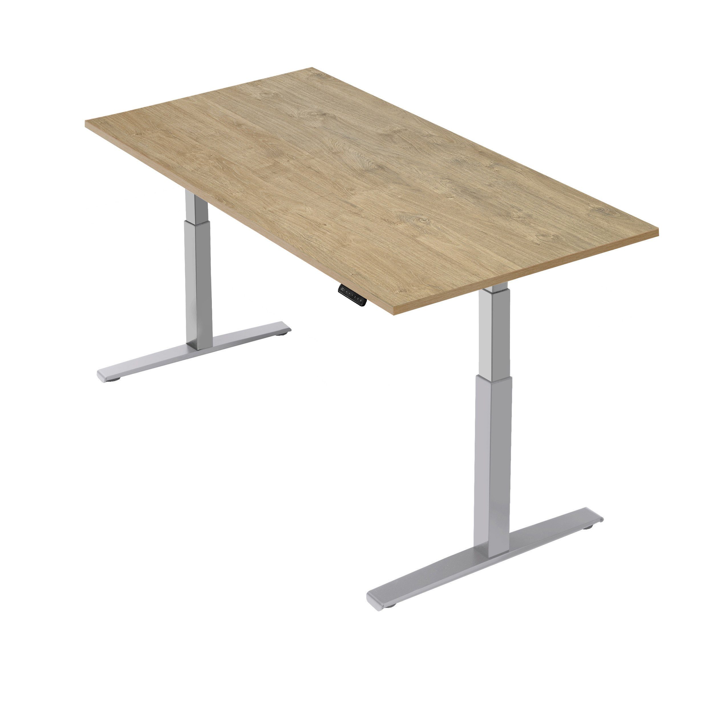 boho office® Schreibtisch Basic Line, Silber günstig online kaufen