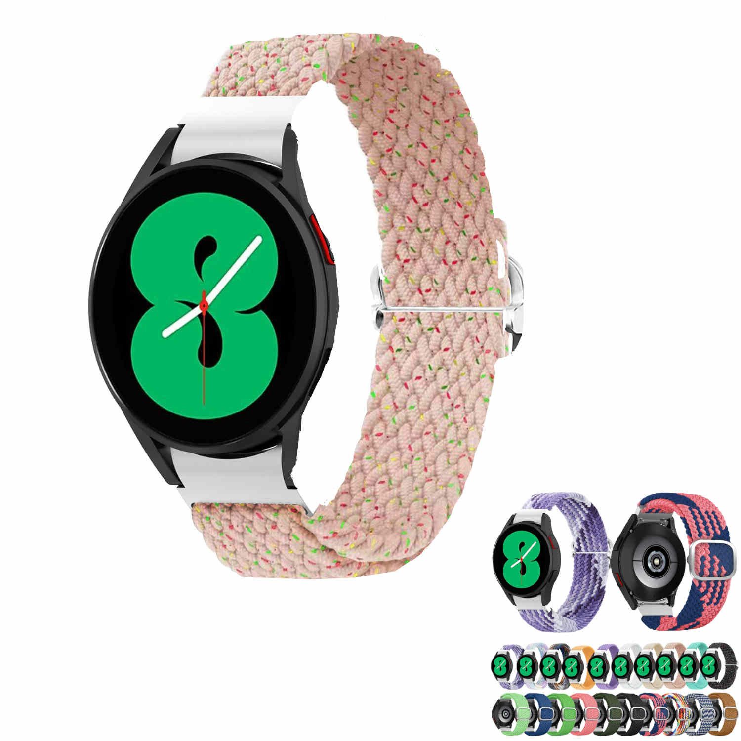 Wigento Smartwatch-Armband Für Samsung Galaxy Watch FE 6 5 4 Normal Pro Classic Nylon Arm Band