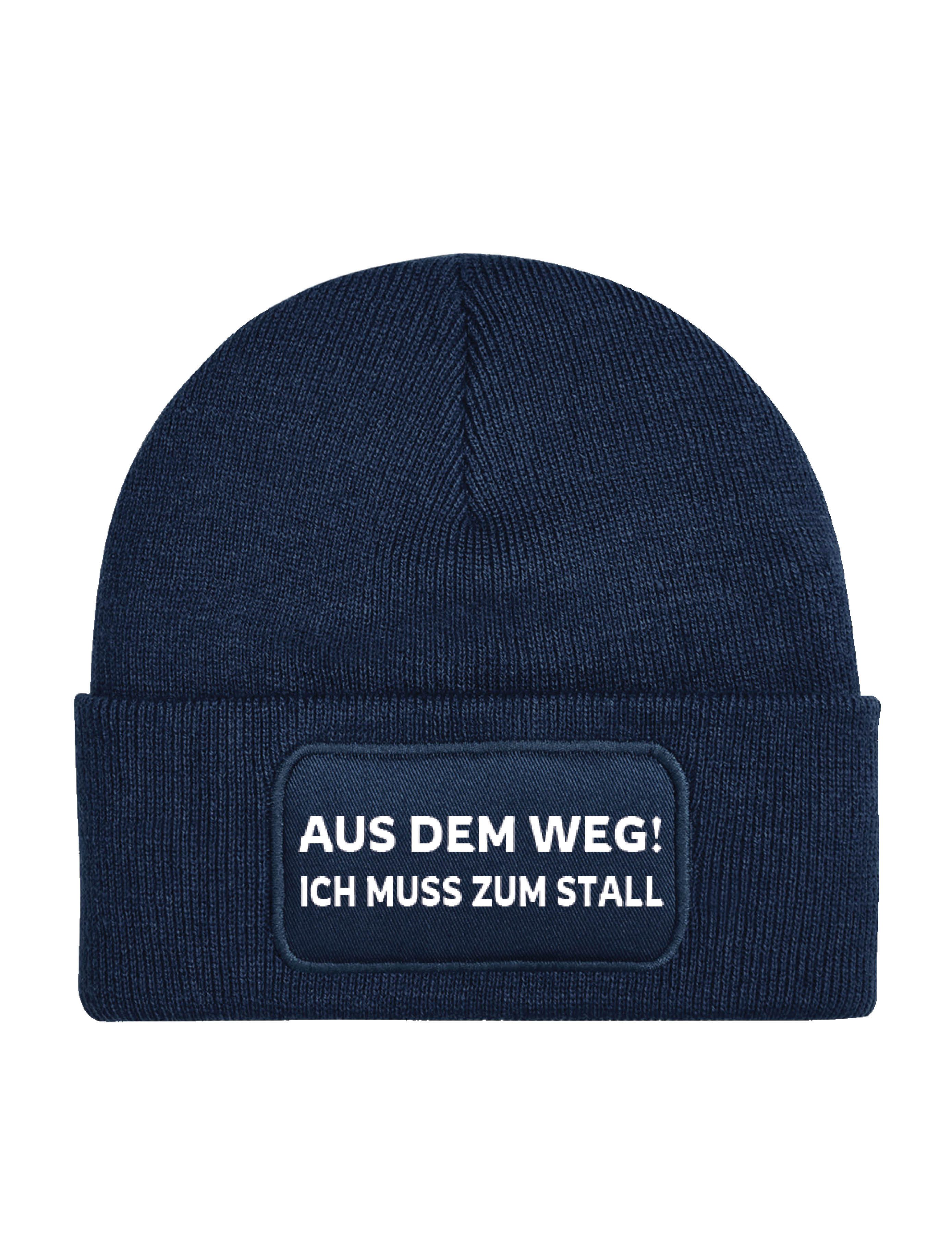Youth Designz Beanie Aus dem Weg! Ich muss zum Stall unisex Beanie Müzte mit trendigem Motiv
