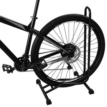 Wellgro Fahrradhalter 4 x Fahrradständer - Stahl, sicherer Stand - Farbe schwarz