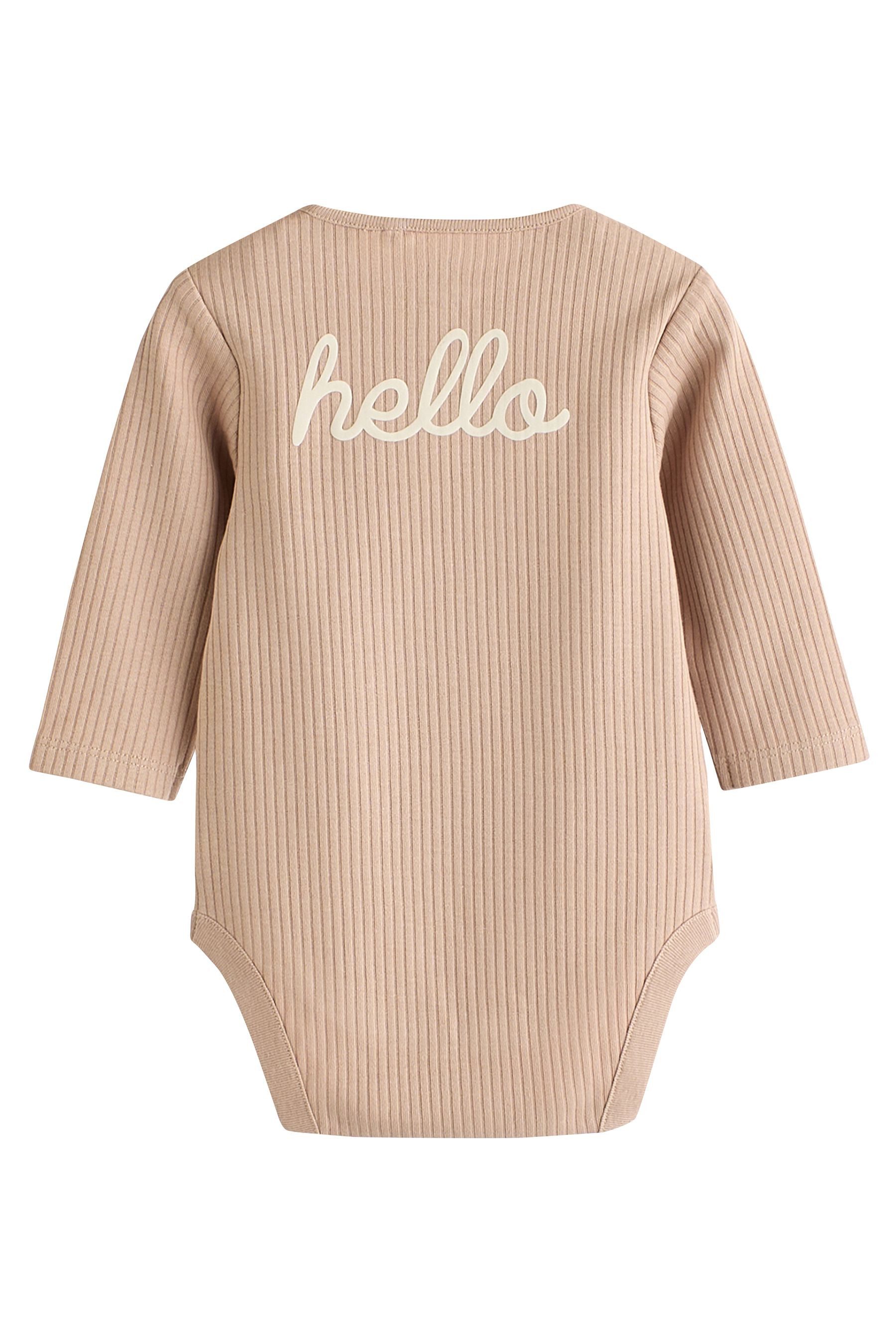 Next Langarmbody Baby-Bodysuits aus 100 % Baumwolle, 3er-Pack (3-tlg)