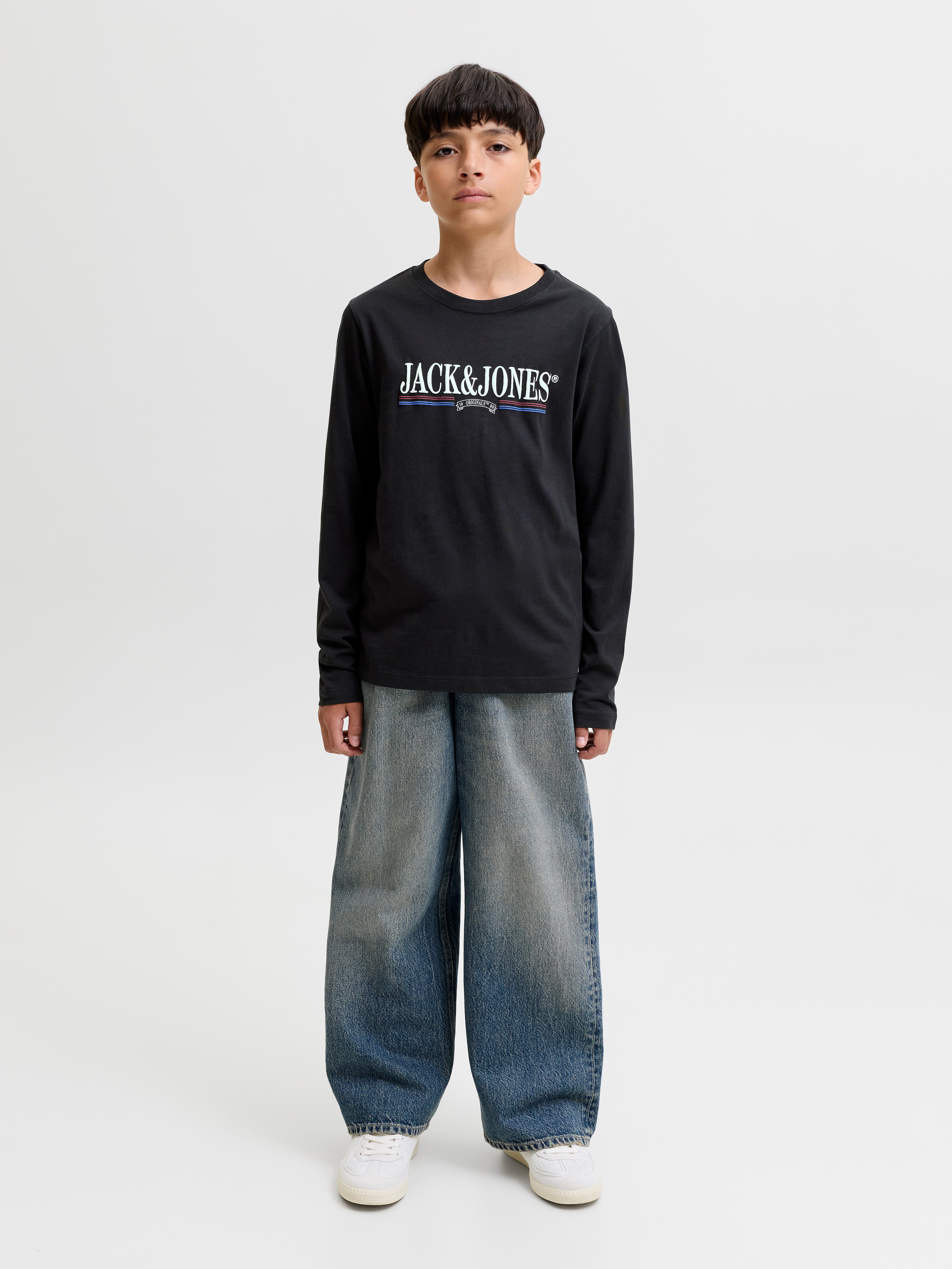 Jack & Jones Junior Langarmshirt JORFREDERIKSBERG GRAPHIC BOX TEE LS JNR Baumwolle, regular fit – Bild 5 von 5