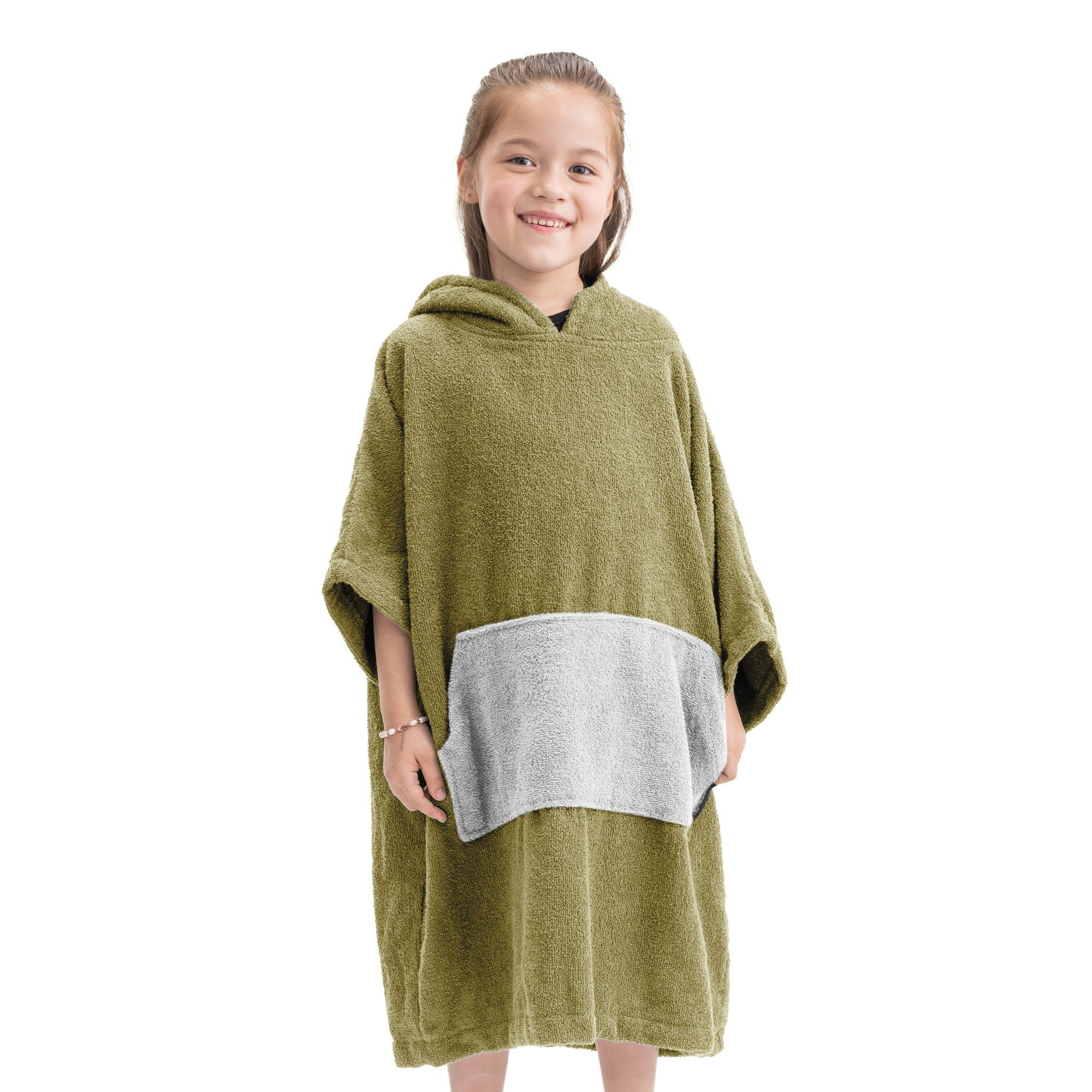 6-9 Baumwolle für Badeponcho und Bademantel aus Baumwolle Surf- Kinder Jahren, von HOMELEVEL 100%