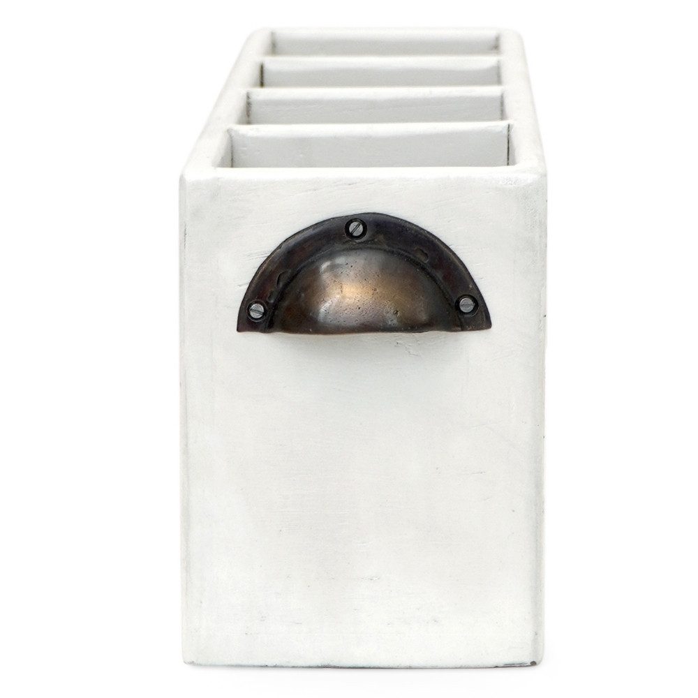 LebensWohnArt Weinregal Dekorative Flaschenbox CHATEAU 45cm antik-weiss Mahagony – Bild 5 von 5