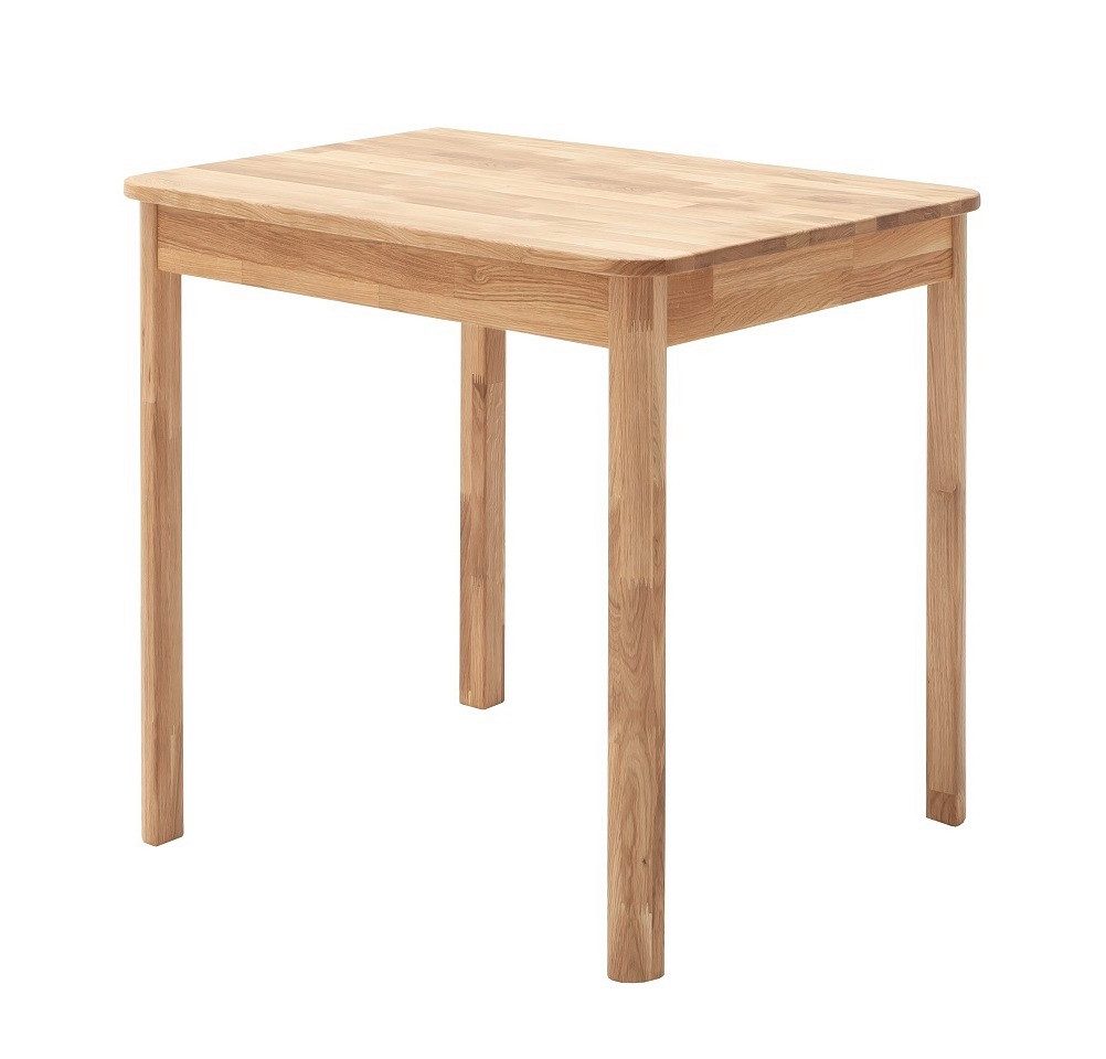 Furnhaus Esstisch klein Oskar, Wildeiche Massivholz 60x80 cm (Esstisch Einzelstück, 1-St., 60 x 76 x 80 cm (B/H/T), Kleiner Küchentisch 60 cm breit aus Holz für kompakte Essbereiche