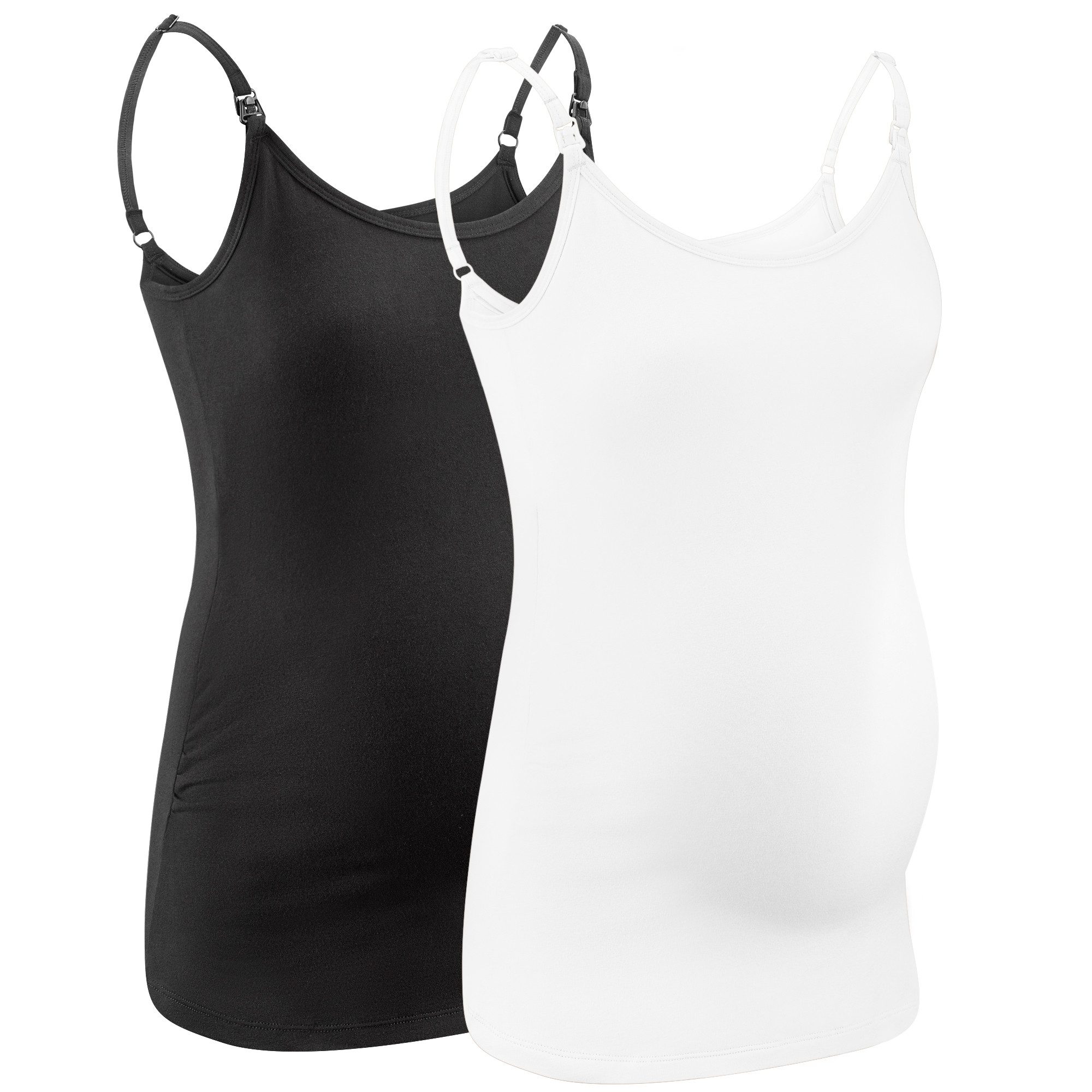 M.M.C. Stilltop Stillmode Tanktop 2er Set Umstandsmode (2-tlg) Stillunterhemd