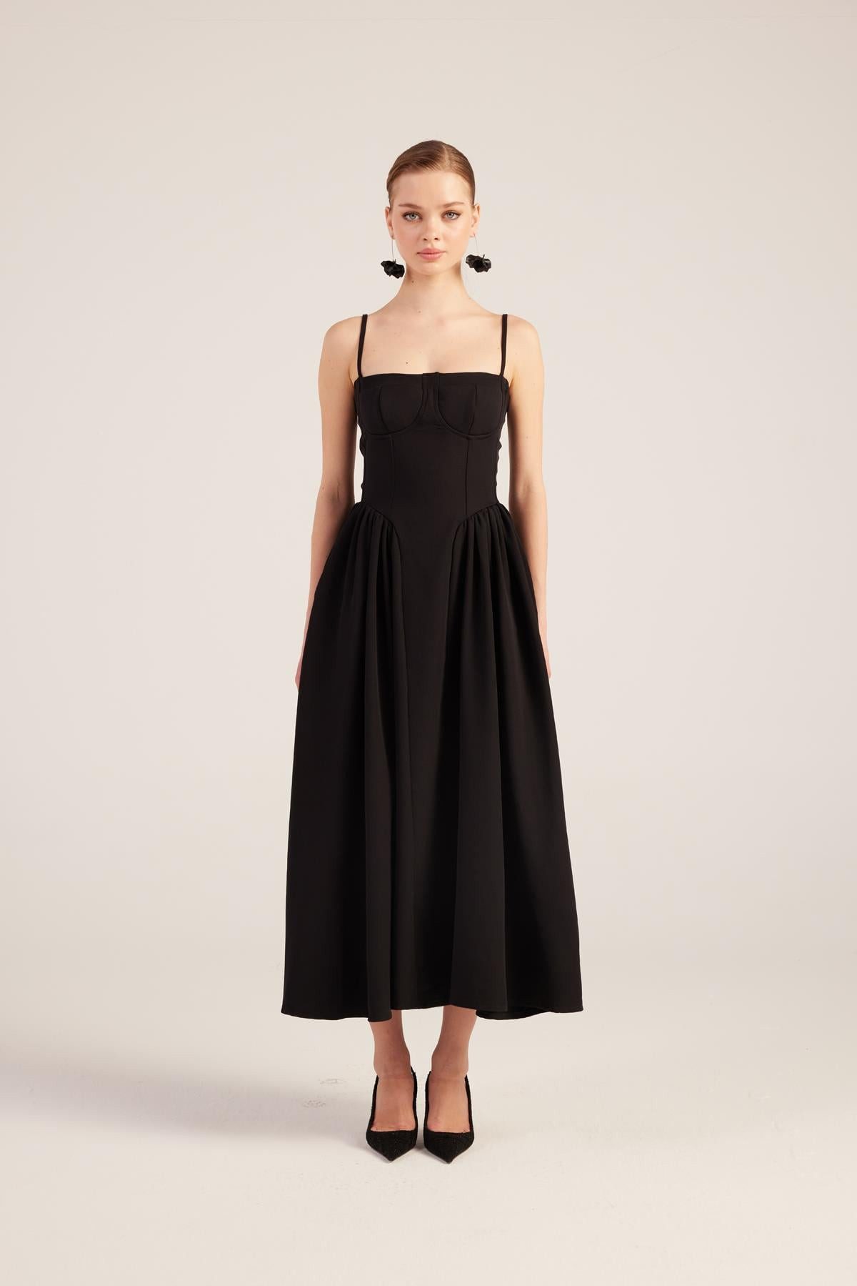 HOLLY LOLLY Midikleid Langkleid mit Trägern