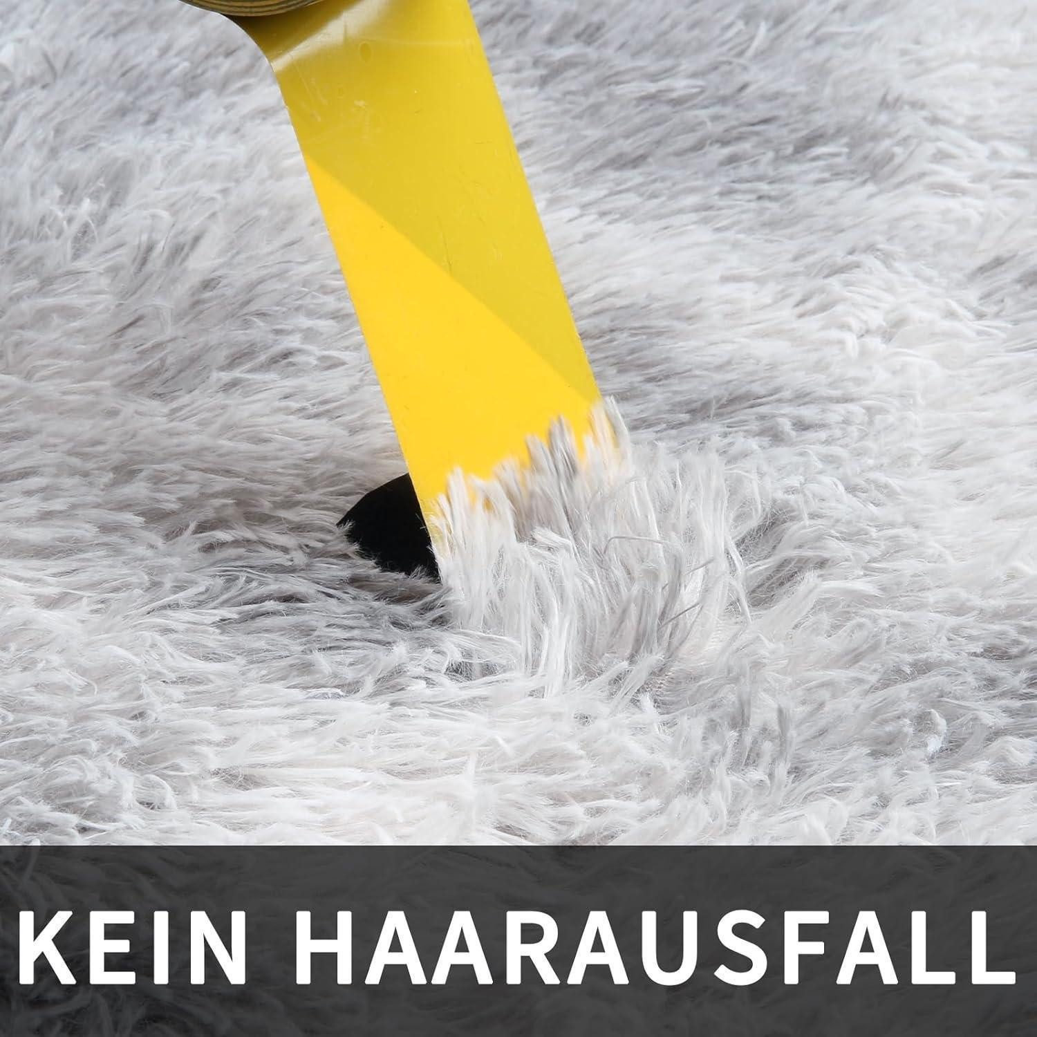 LuxusKollektion Hochflor-Teppich Teppich Hochflor Grau Waschbar Batik Hellgrau 275 x 370 cm Rechteckig – Bild 5 von 5