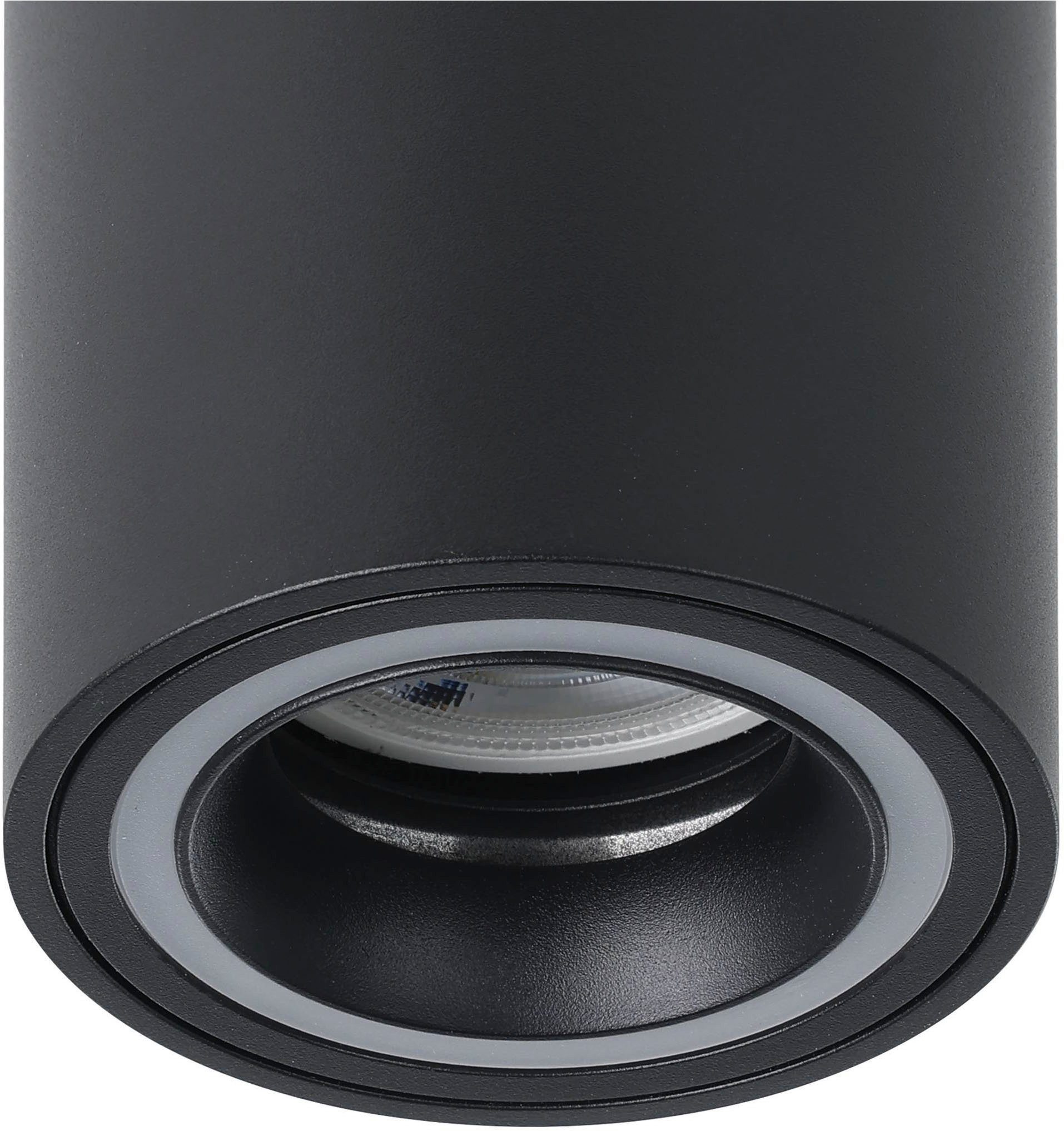 EGLO Aufbauleuchte Carosso-Z Deckenlampe, ZigBee, App und Sprachsteuerung, dimmbar, Metal, CCT - über Fernbedienung, Dimmer, Dimmfunktion, Farbsteuerung, Farbwechsel, Memoryfunktion, RGB, Smart Home, Weckerfunktion, dimmbar über Fernbedienung, mehrere Helligkeitsstufen, LED fest integriert, Aufbauleuchte - H12 x Ø8 cm - schwarz - 1X4,9W inkl.