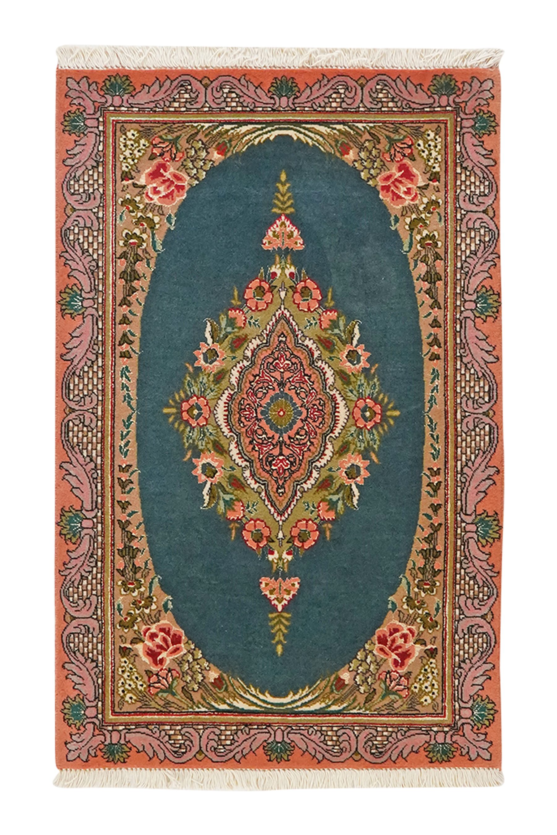 Rugtales Orientteppich Tabriz 50 Raj 93x59cm, Rechteck, Handgemachtes Unikat, nachhaltig und fair gefertigt