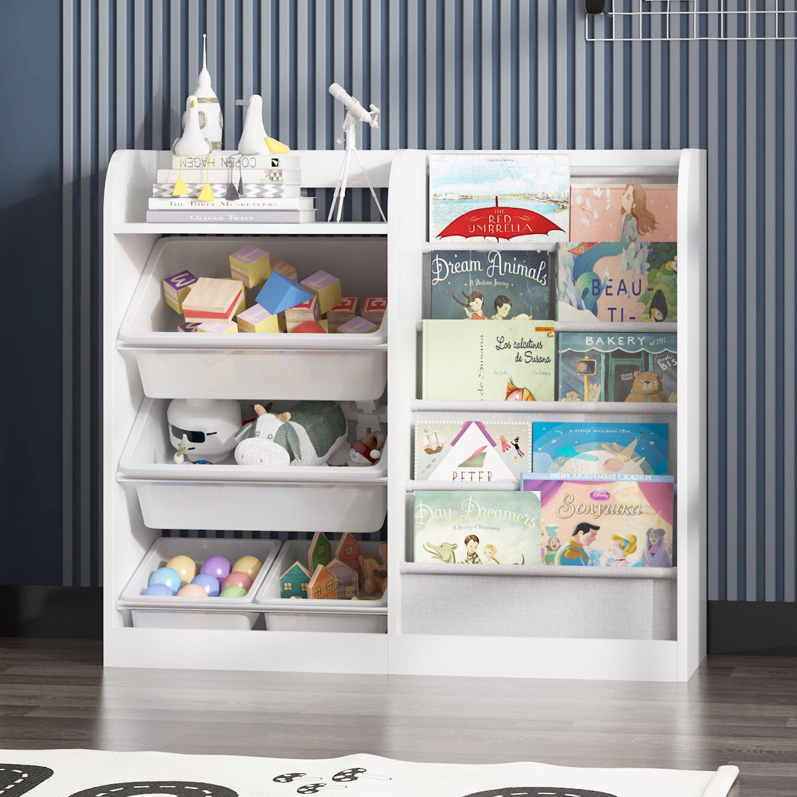 radelldar Kinderregal Bücherregal Kinder, mit 4 günstig online kaufen