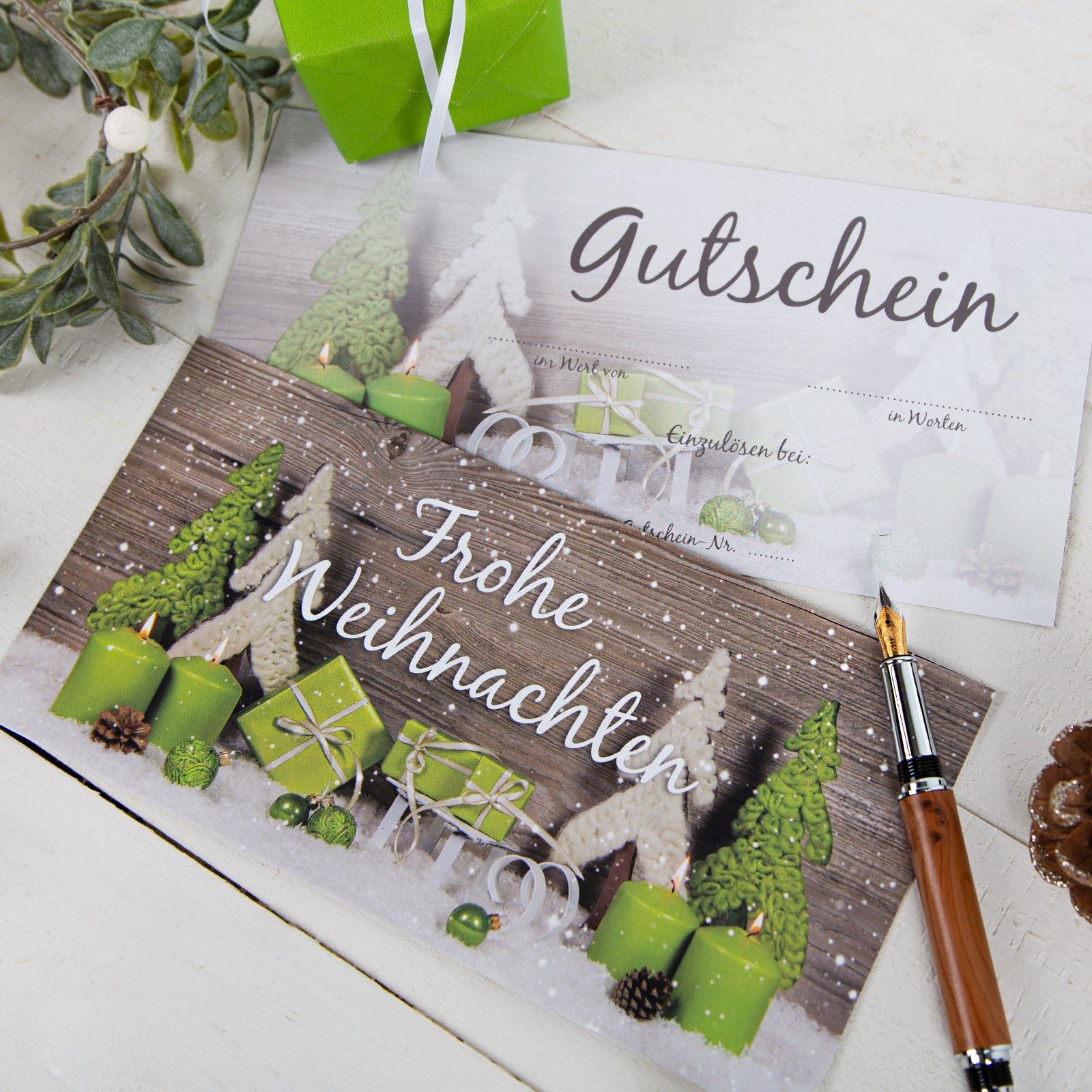 Logbuch-Verlag Dekofigur 10 Stück Weihnachtsgutschein Gutschein Weihnachten Einkaufsgutschein