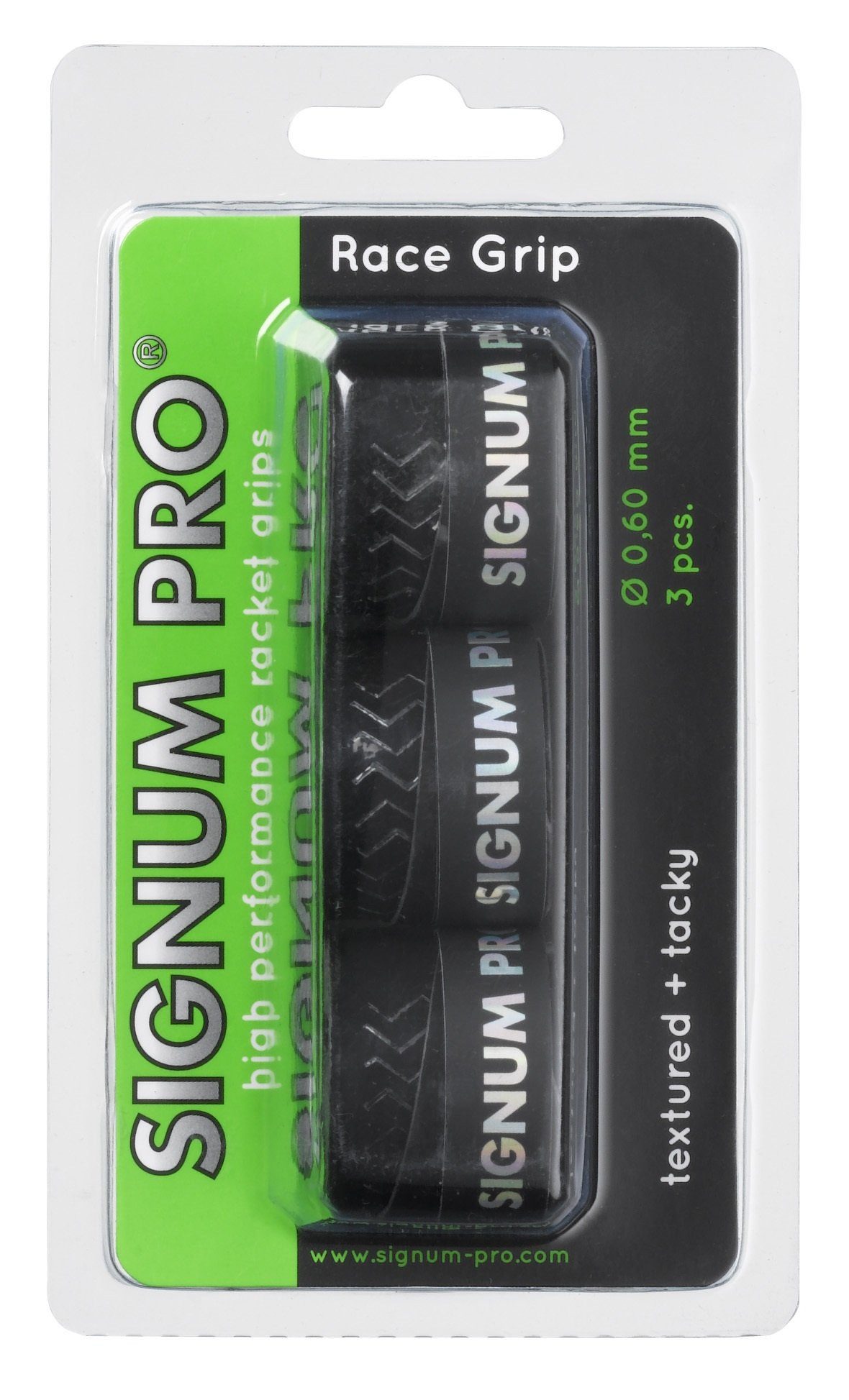 Griffband Overgrip Race 0.6mm schwarz 3er