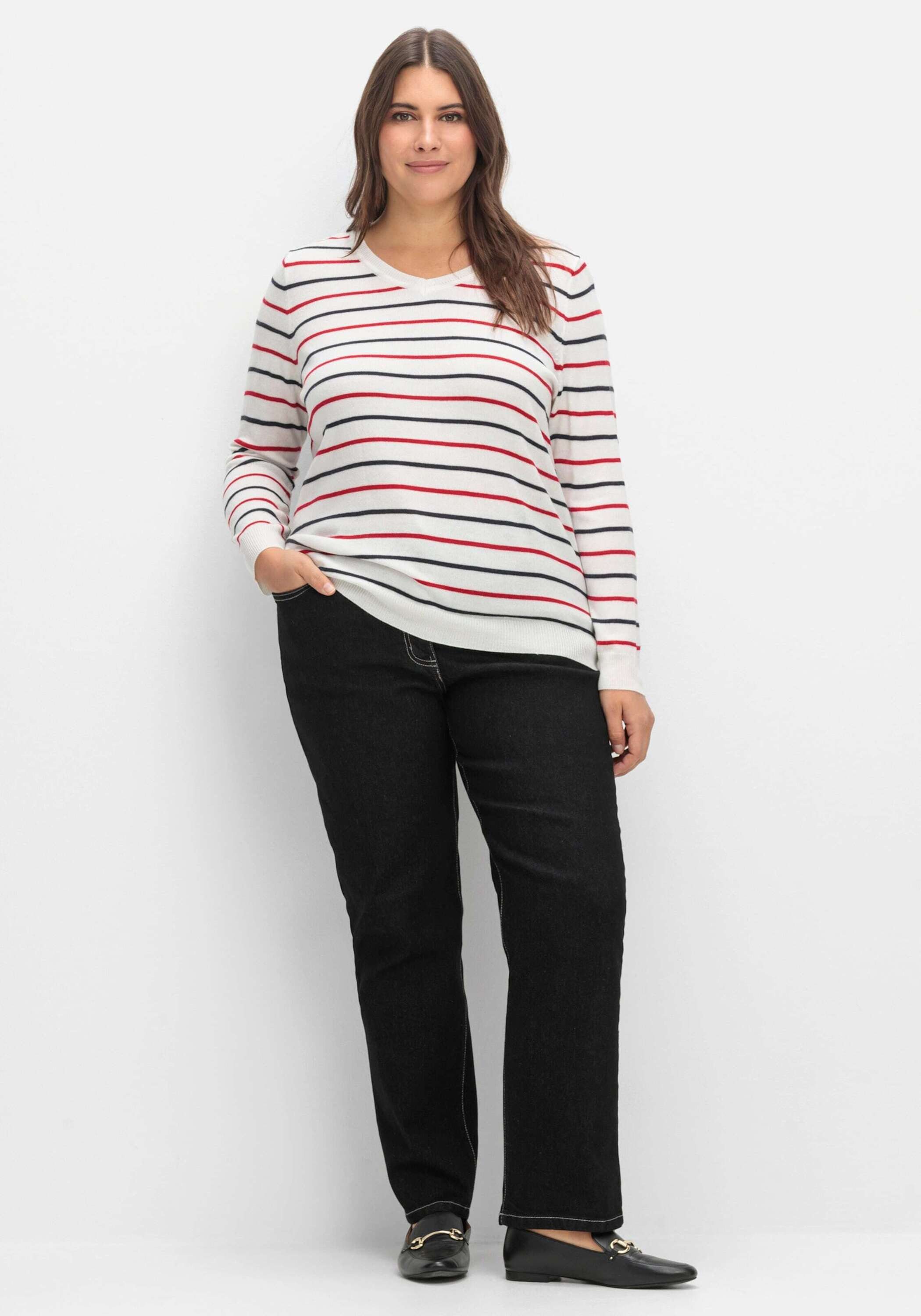 Sieh an! Bequeme Jeans Jeans komfortabel in gerader Beinform