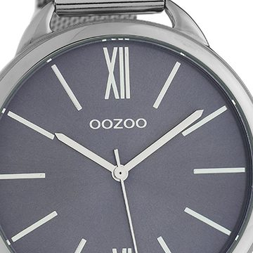 OOZOO Quarzuhr Oozoo Unisex Armbanduhr Timepieces Analog, Damen, Herrenuhr rund, groß (ca. 44mm) Metallarmband, Fashion-Style