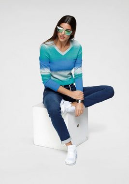 KangaROOS V-Ausschnitt-Pullover in modischem Melange Strick