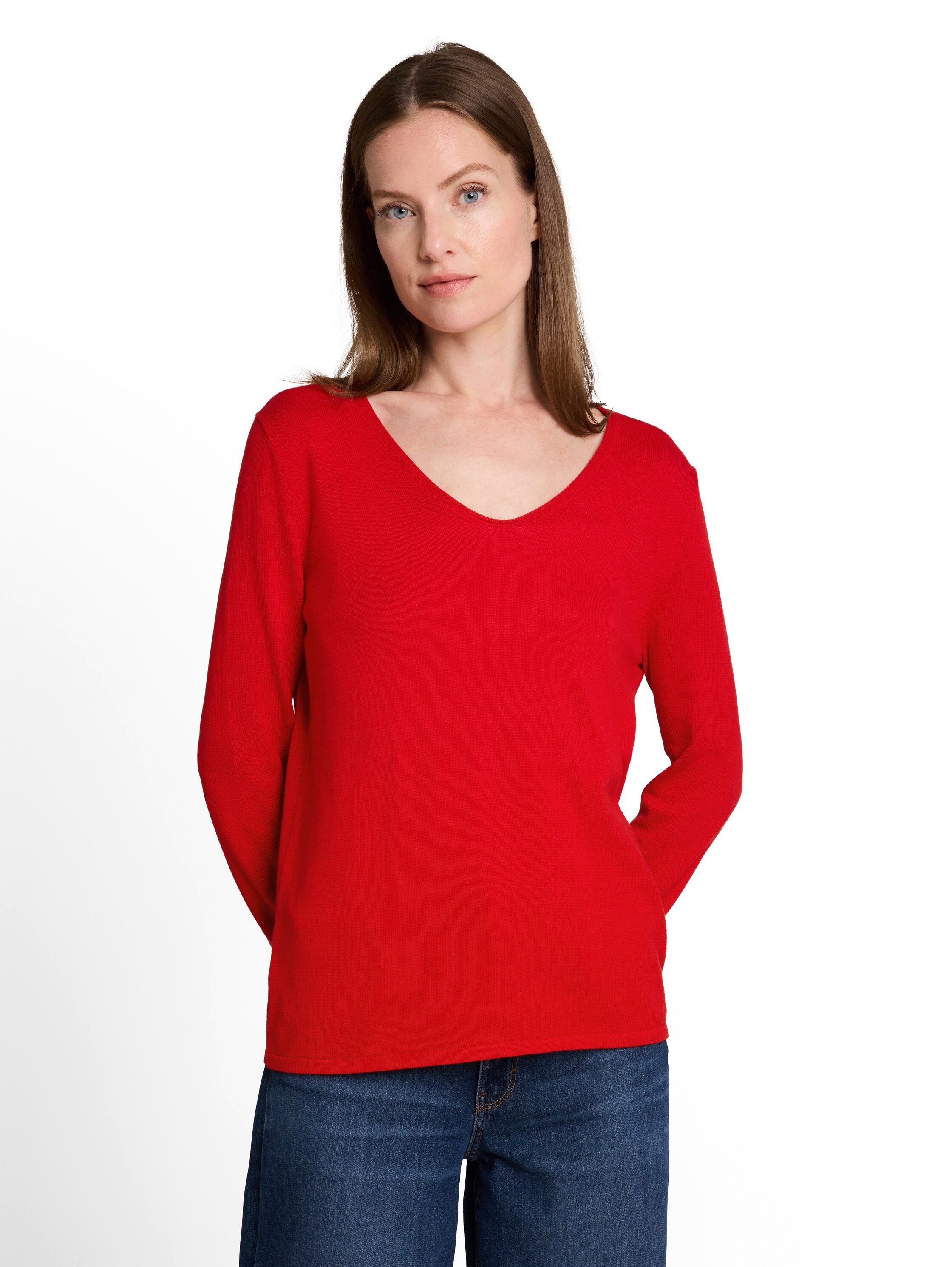 TOM TAILOR V-Ausschnitt-Pullover Regular mit V-Ausschnitt