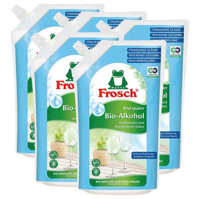 FROSCH Frosch Klarspüler Bio-Alkohol 750ml Nachfüller - Streifenfreier Glanz Spülmaschinenreiniger