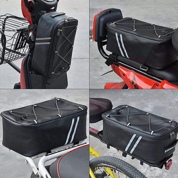 Bedee Fahrradtasche Fahrrad Gepäckträgertasche, Tasche Fahrrad, Fahrradtaschen Hinten (und wasserdichtem Reißverschluss, 1-tlg., mit Reflexstreifen), für Fahrradtransportartikel
