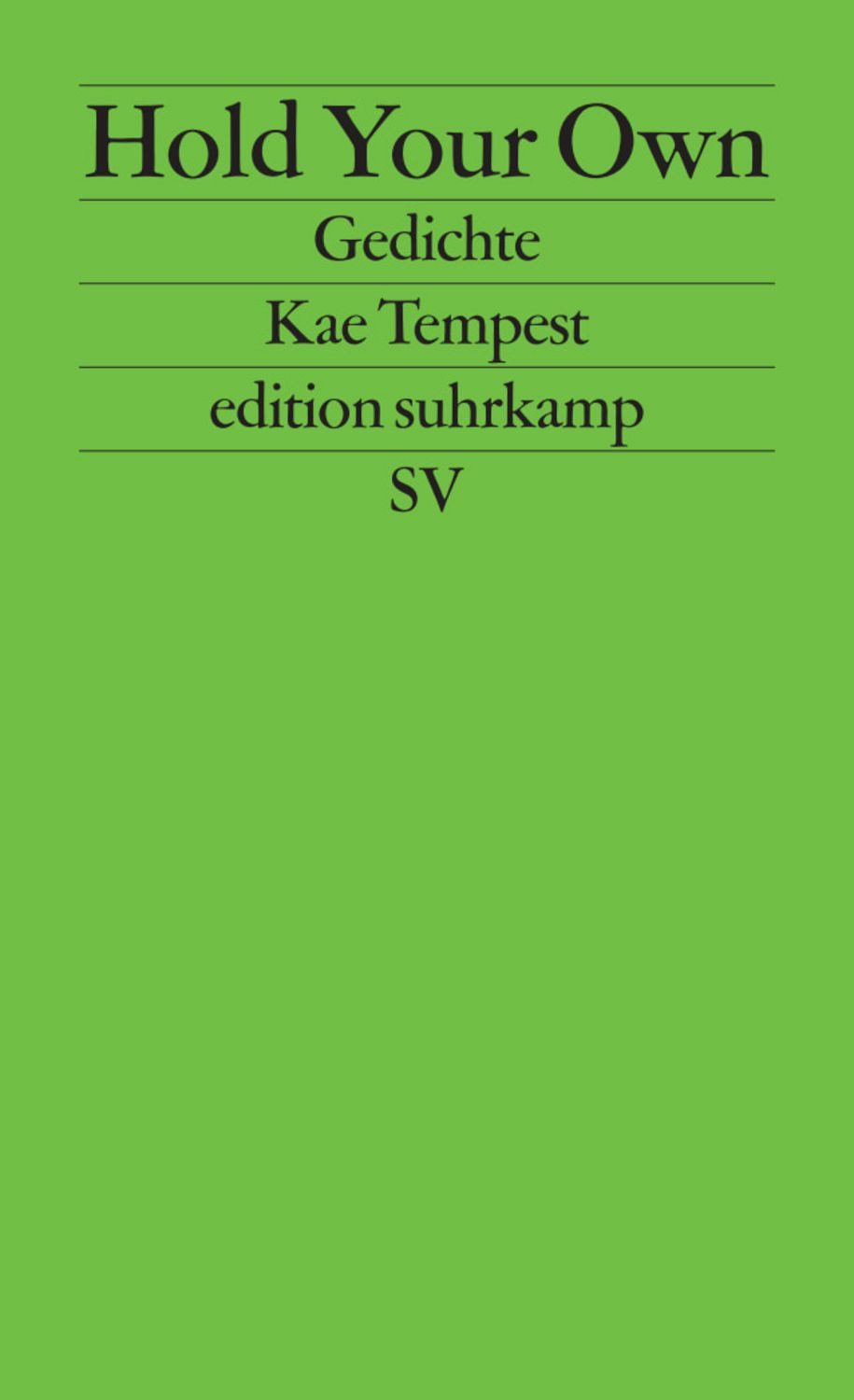 Hold Your Own / Kae Tempest