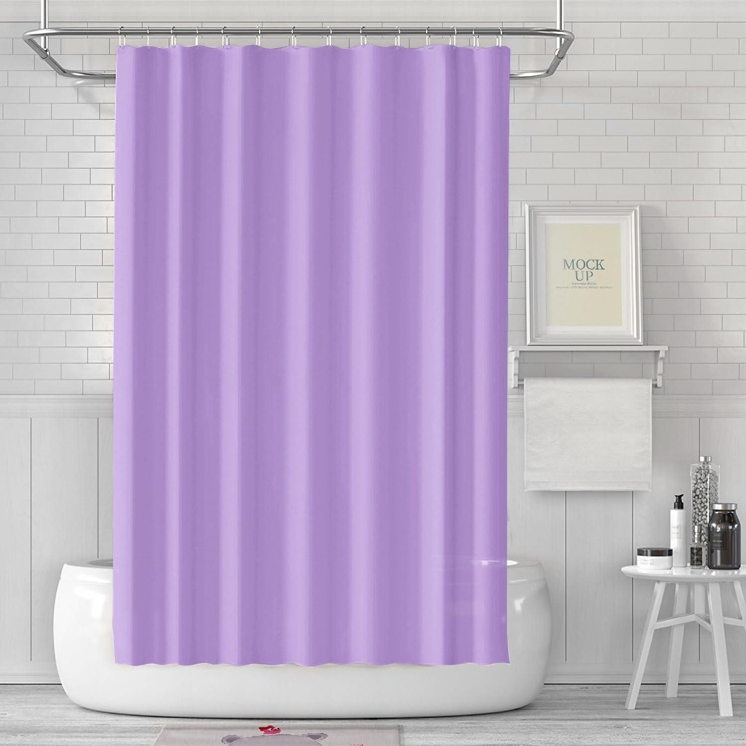 LUKDUNG Duschvorhang Duschvorhang 180x180 Anti-schimmel Stoff Wasserdicht Waschbar Lavendel
