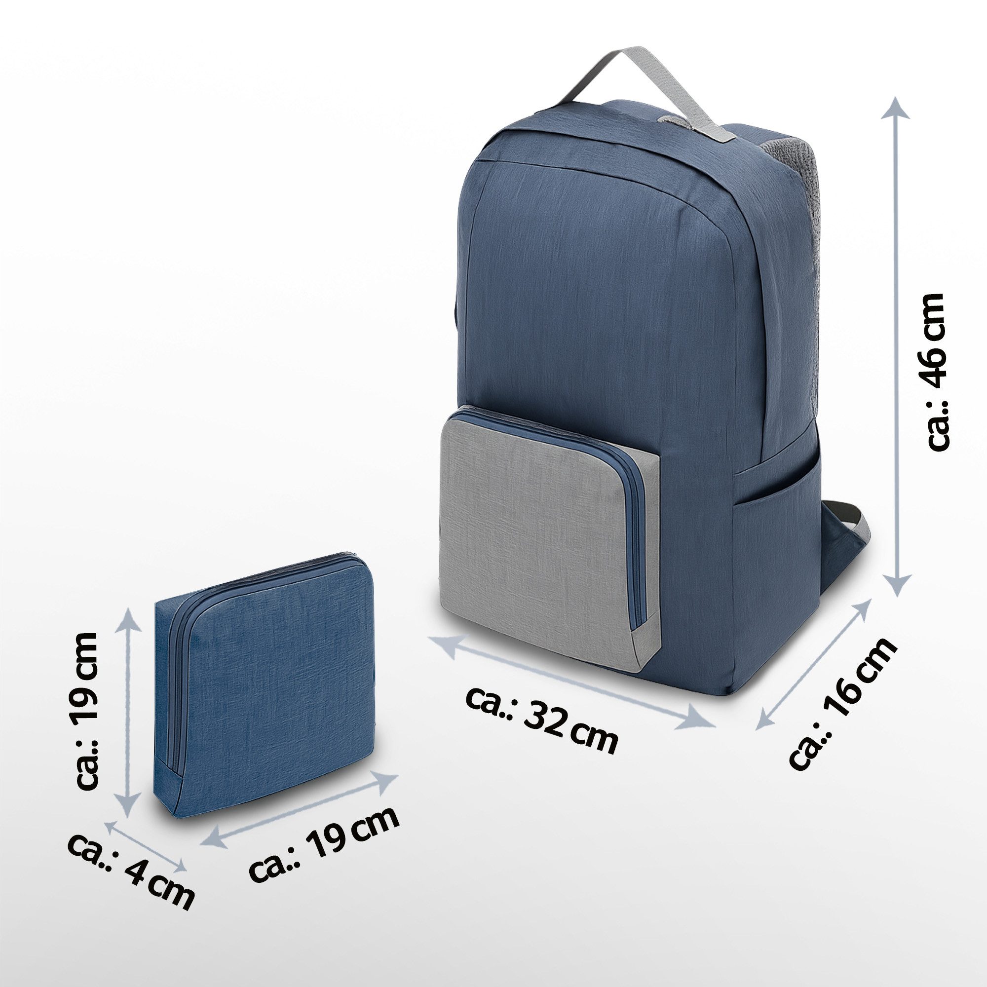 Bestlivings Rucksack Reiserucksack Faltbar oder Klassisch, je nach Auswahl Oxford-Polyester Gewebe 300d bzw. 600d