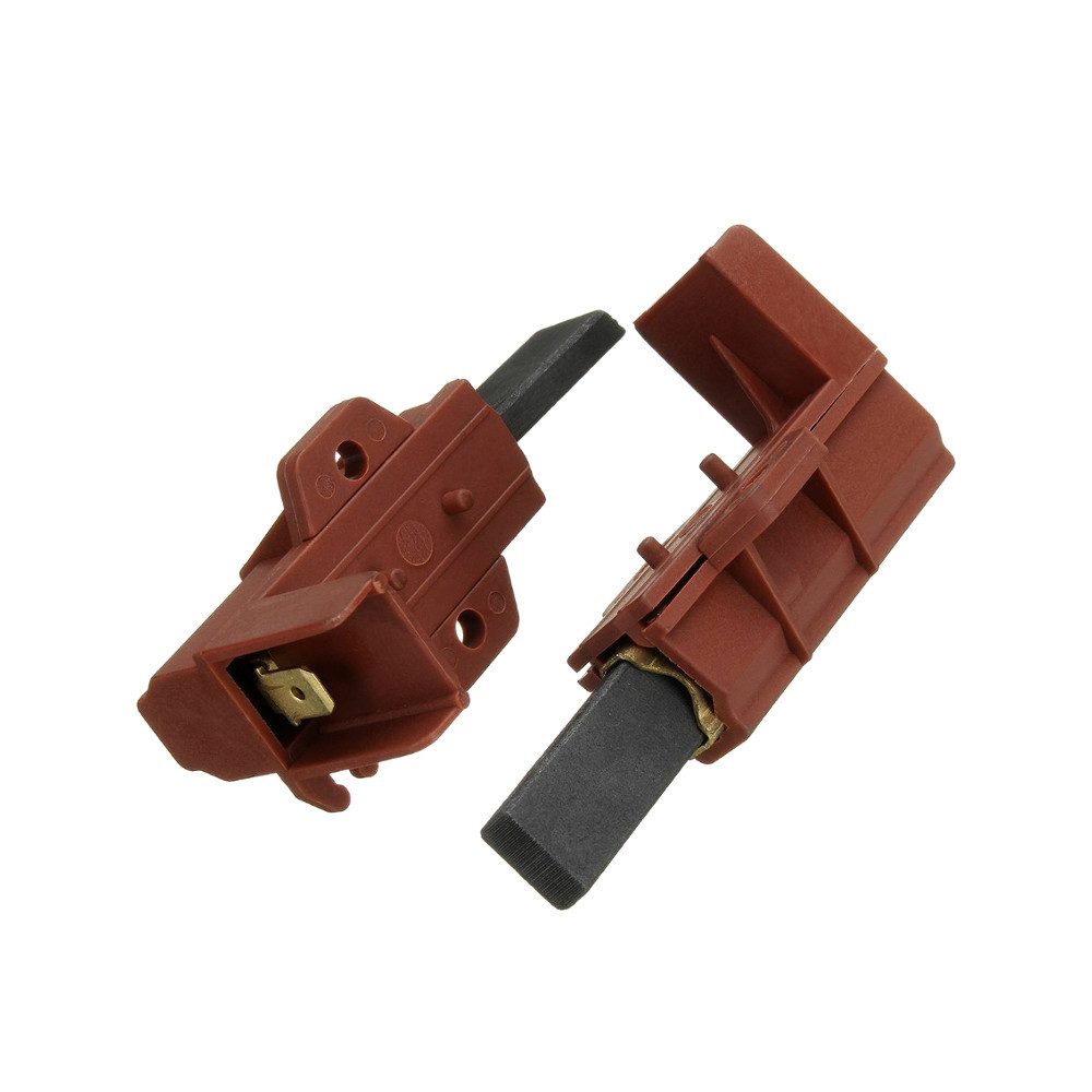 Trade-Shop Ersatzbürste 2x passend für Samsung, Bauknecht, Siemens, Philips Waschmaschine, 5mm x 13,5mm x 40mm Motorkohlen Kohlebürsten Schleifkohlen, (2-tlg), Geeignet für viele Waschmaschinen-Motoren - mit Halter - 6,3mm AMP
