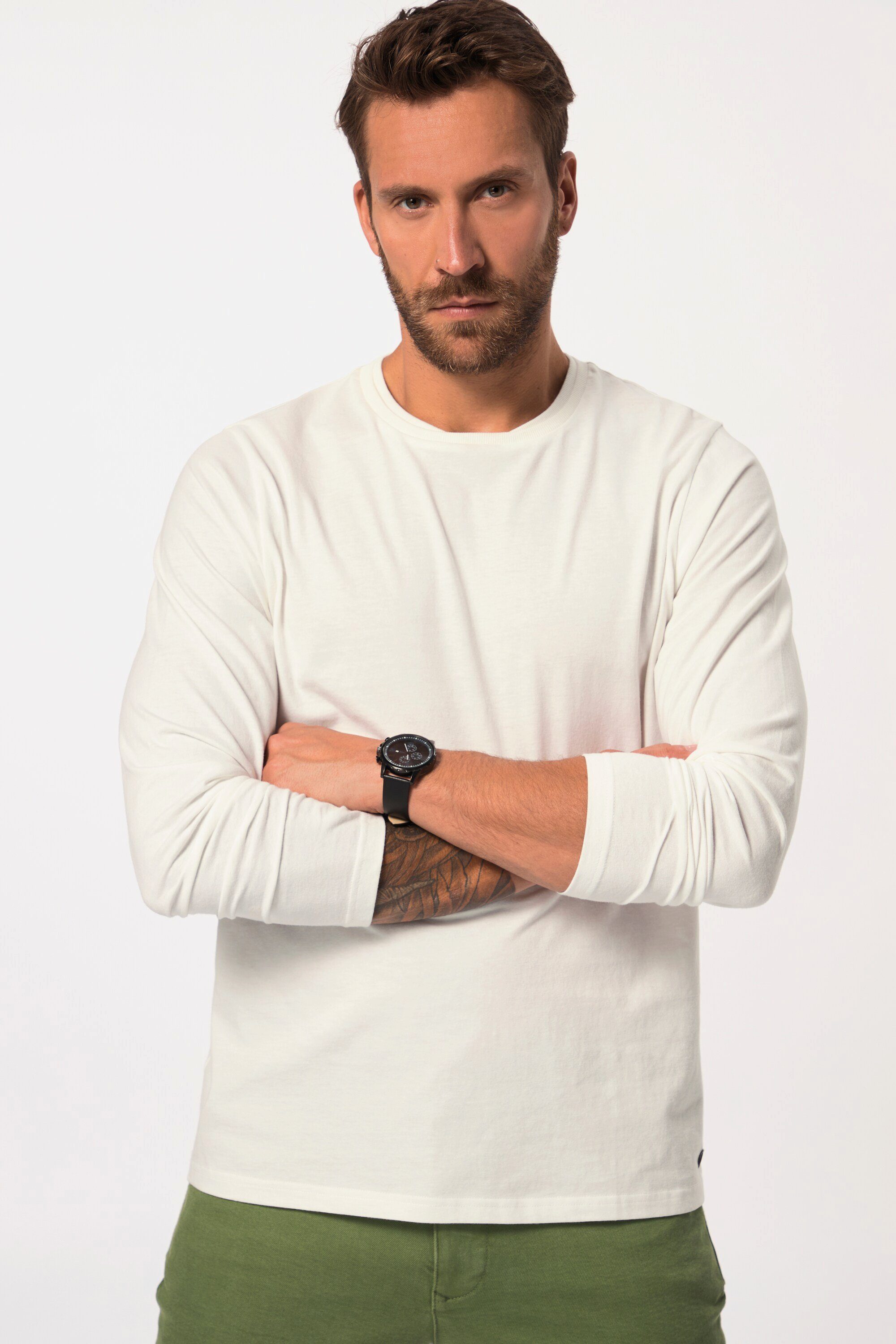 JP1880 T-Shirt Langarmshirt OEKO-TEX Doppel-Ausschnitt