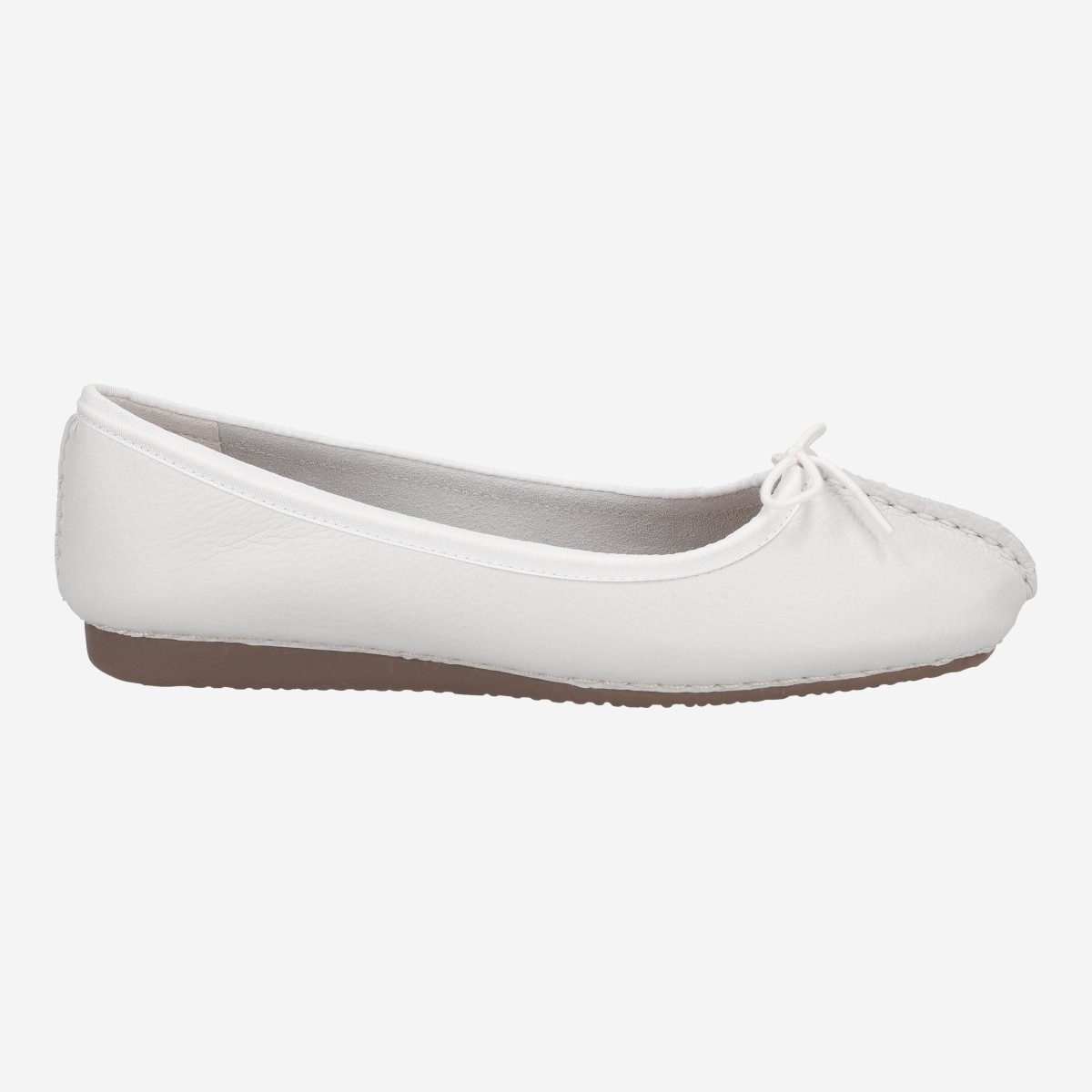 Clarks Clarks 20354455 4 Freckle Ice, Ballerina, Weiss, Damen Ballerina