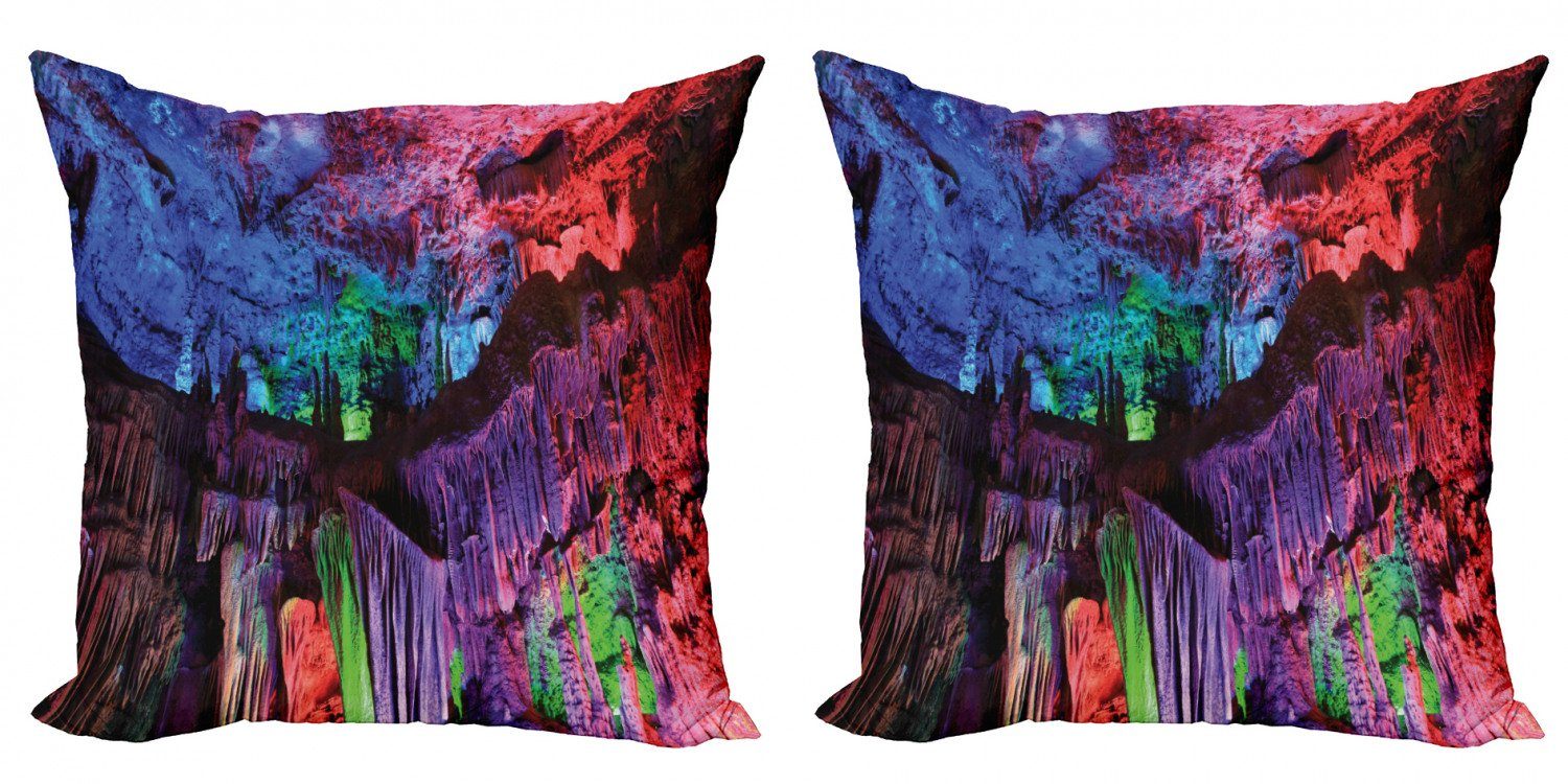 Kissenbezüge Modern Accent Doppelseitiger Digitaldruck, Abakuhaus (2 Stück), Bunt Regenbogen farbige Felsen