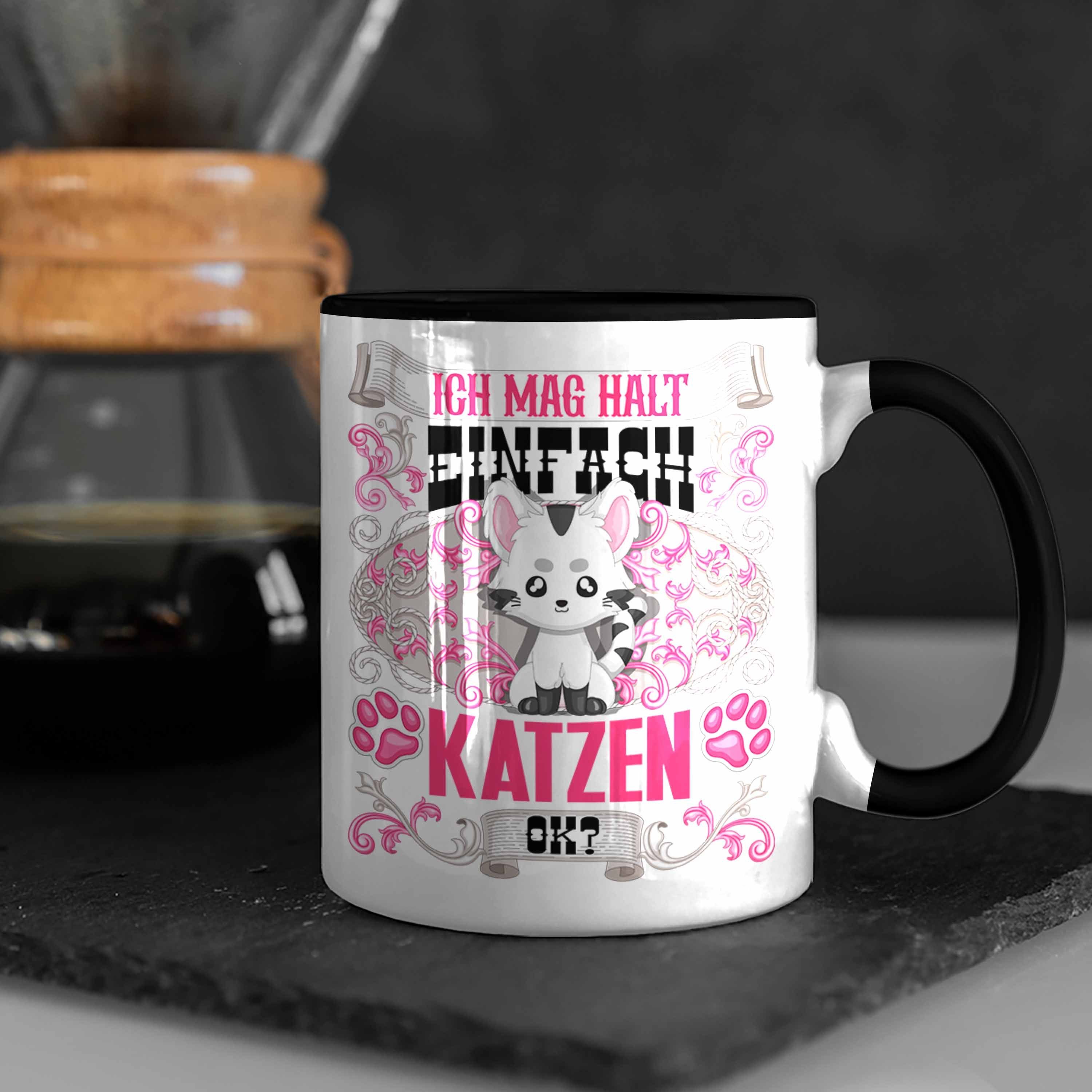 Mama Besitzer Katzen Trendation Tasse Schwarz Tasse Geschenk Spruch Katzen Trendation - Geschen