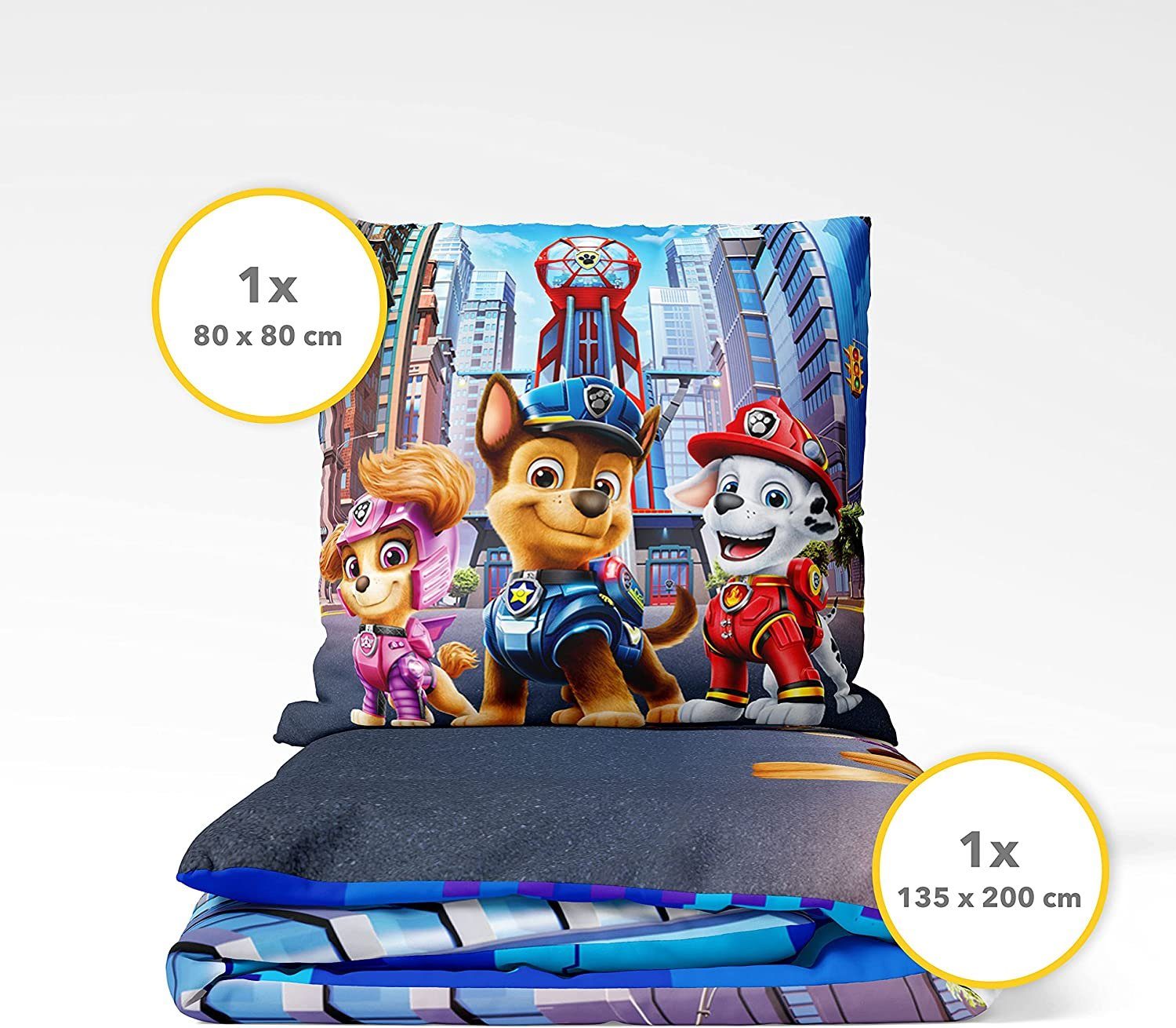 Träumschön Kinderbettwäsche Paw Patrol 135x200 + günstig online kaufen