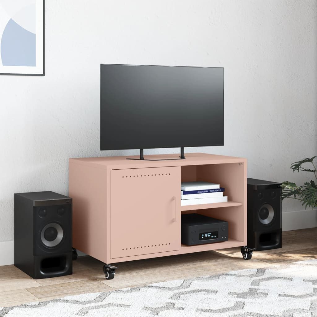 vidaXL TV-Schrank TV-Schrank Rosa 68x39x43,5 cm Stahl (1-St)